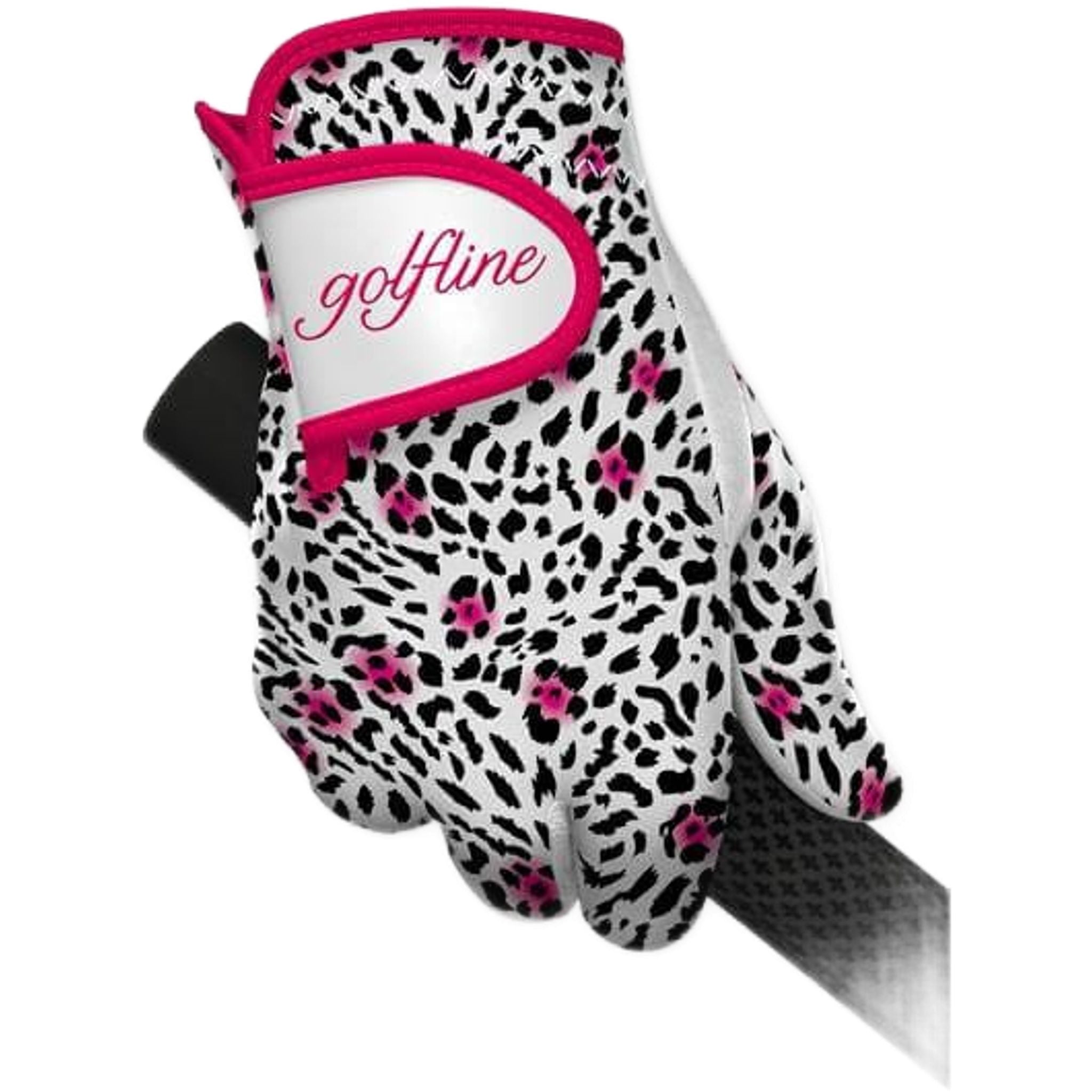 Guanto da golf Golfline W rosa leopardato da donna LH S da donna