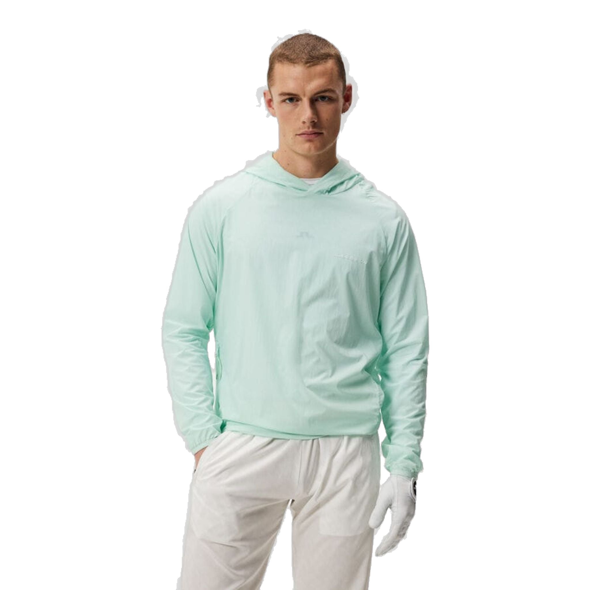 J. Lindeberg Arron Stretch Wind Felpa con cappuccio da uomo Honeydew Men