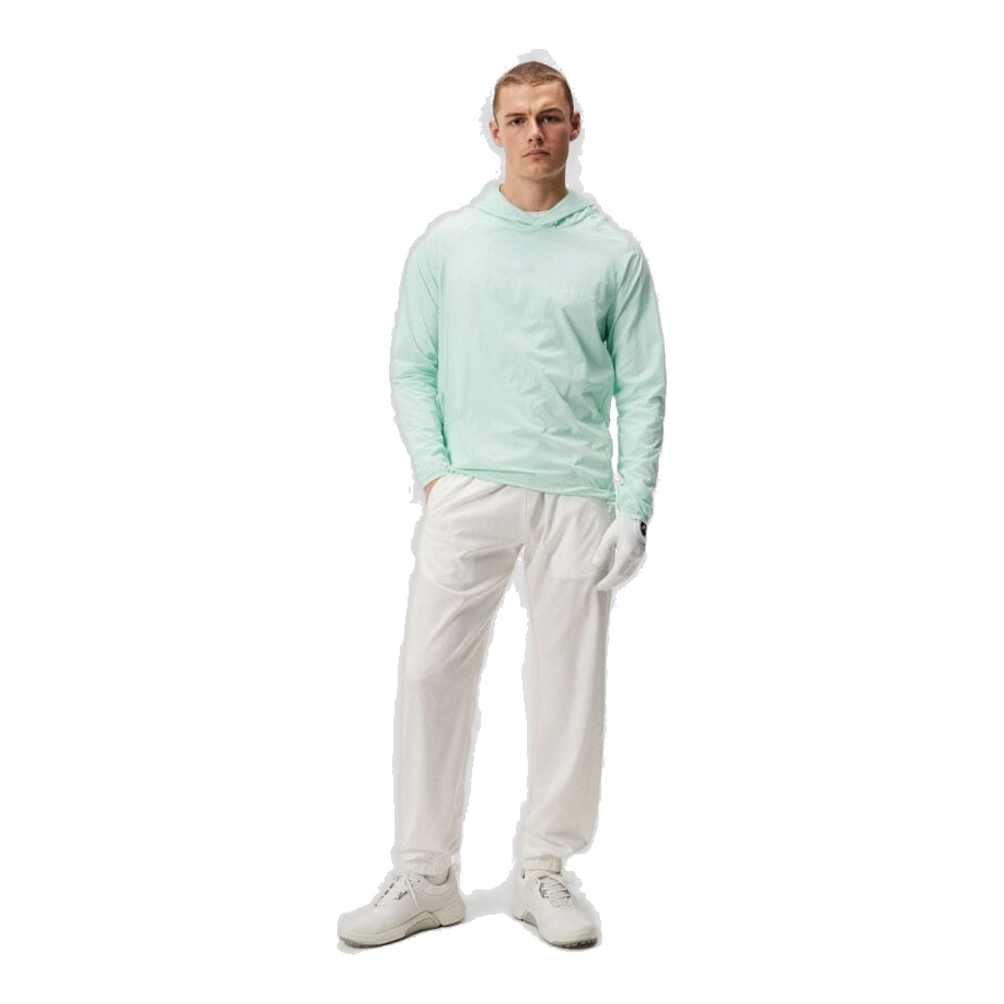 J. Lindeberg Arron Stretch Wind Felpa con cappuccio da uomo Honeydew Men
