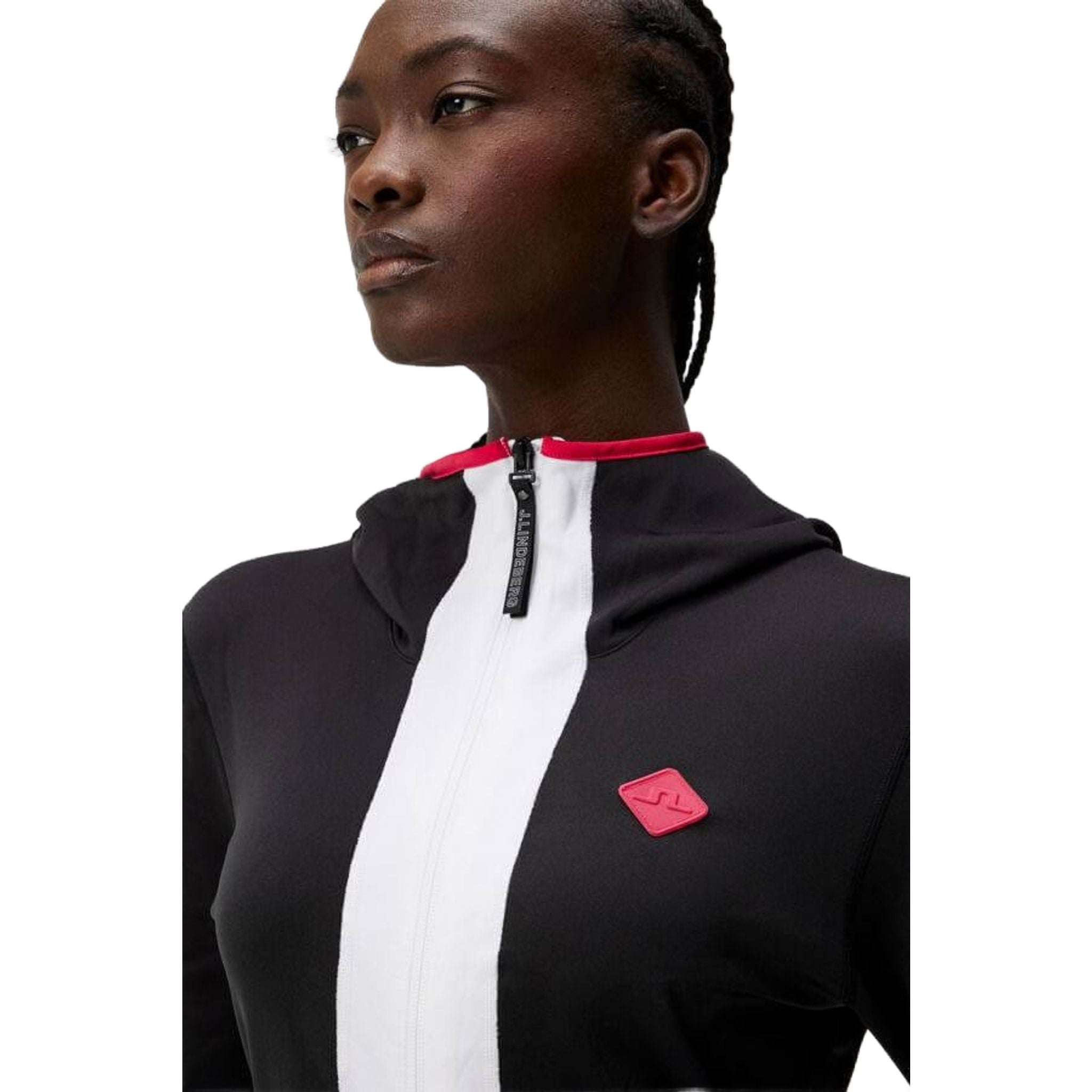 Felpa con cappuccio J. Lindeberg Powerline da donna, nera