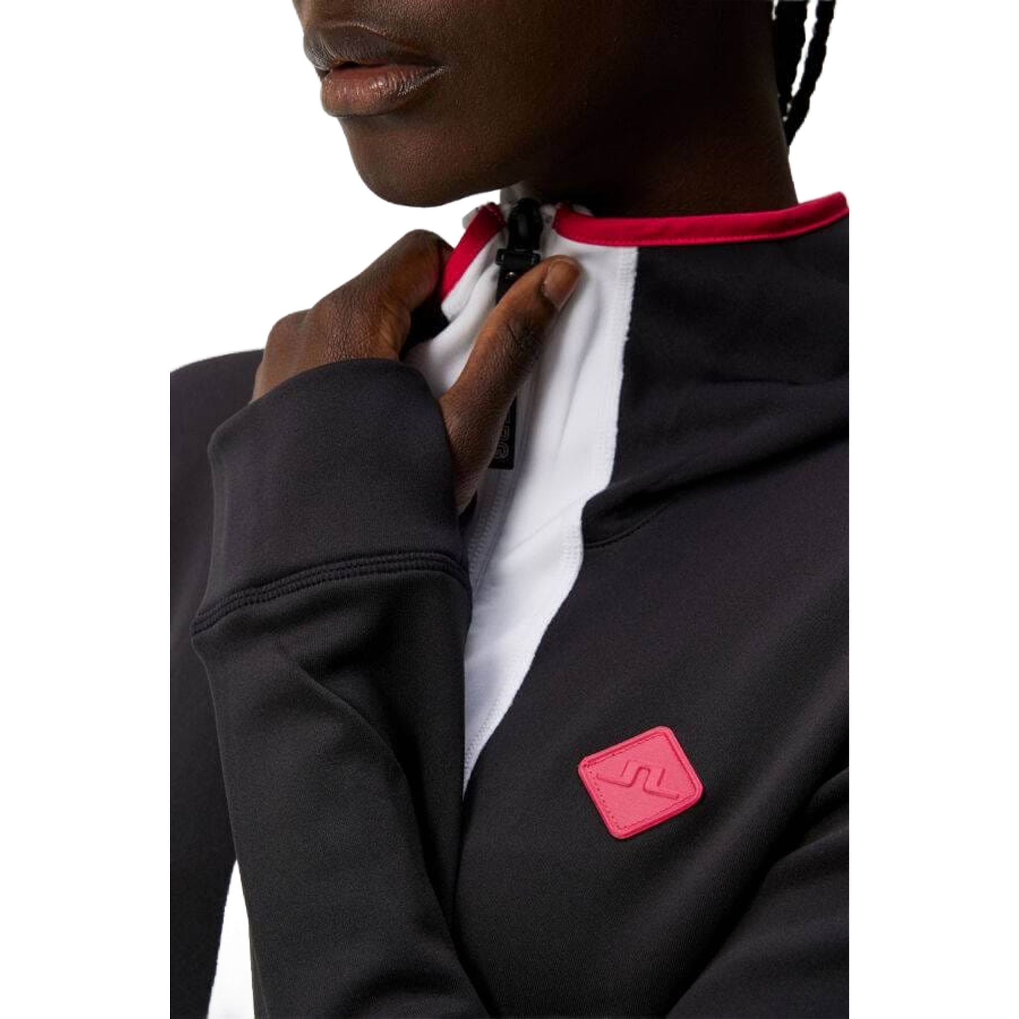 Felpa con cappuccio J. Lindeberg Powerline da donna, nera