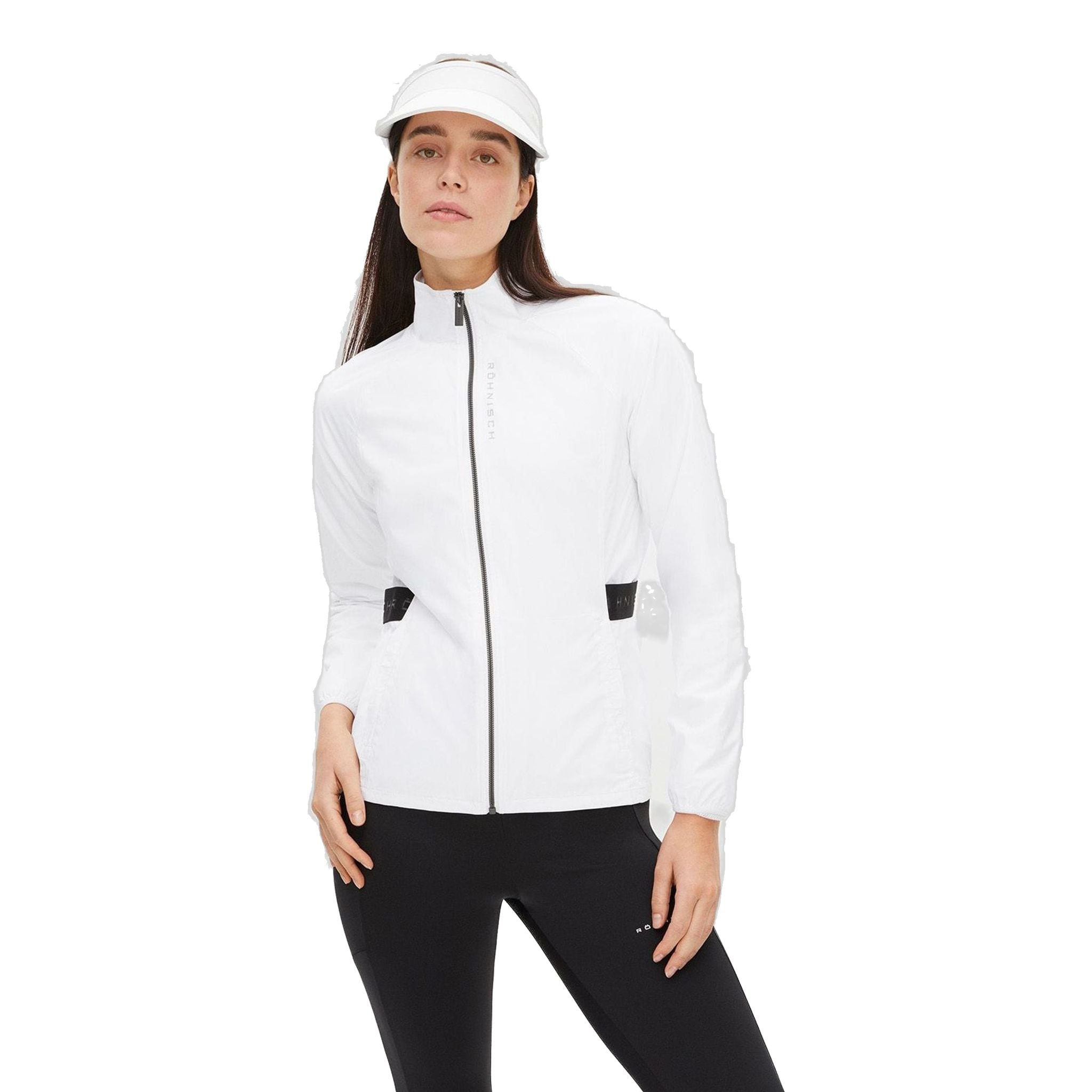 Giacca antivento da golf Röhnisch Miles da donna, colore bianco puro XXXL da donna