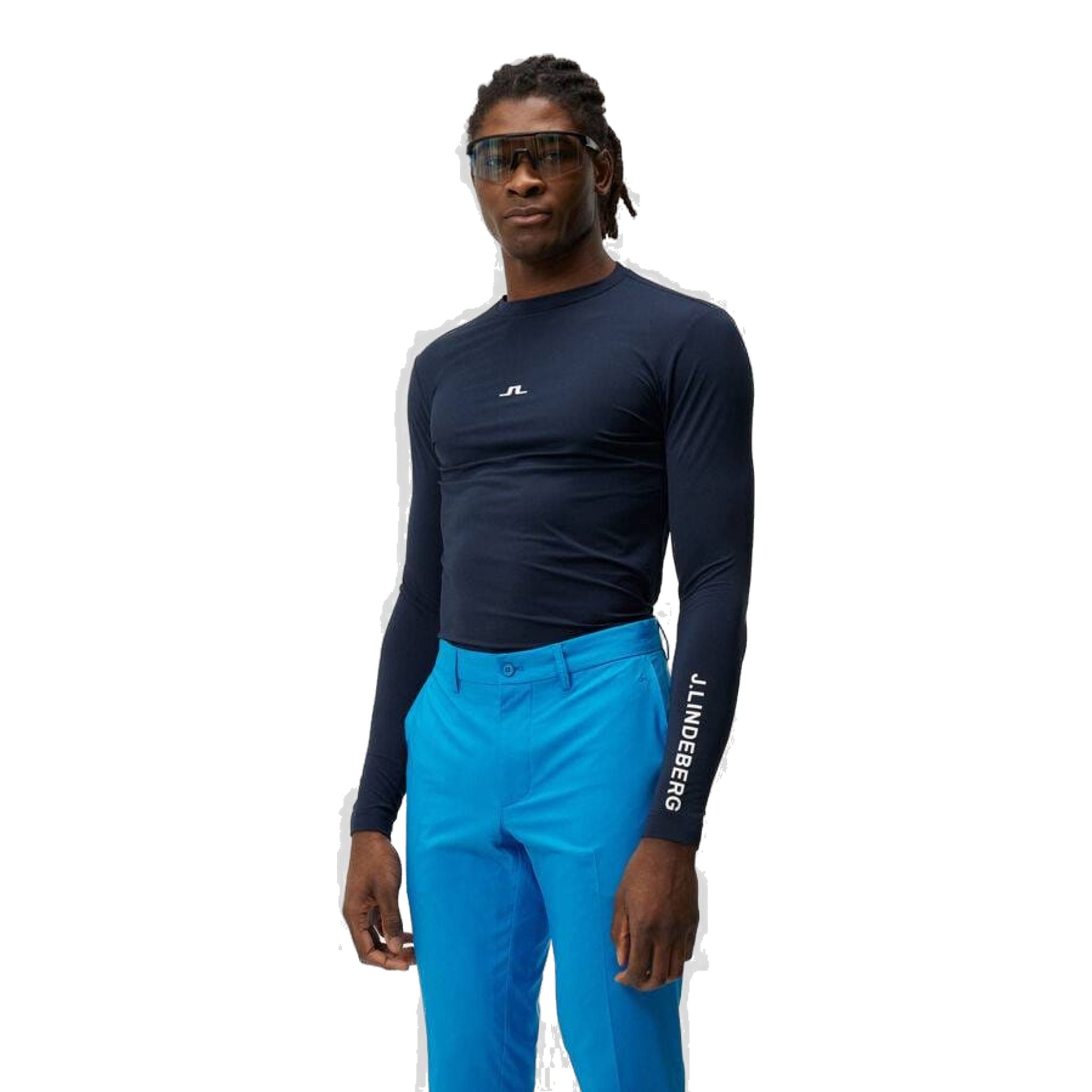 J. Lindeberg Thor Maglia a maniche lunghe da uomo bianca M Uomo