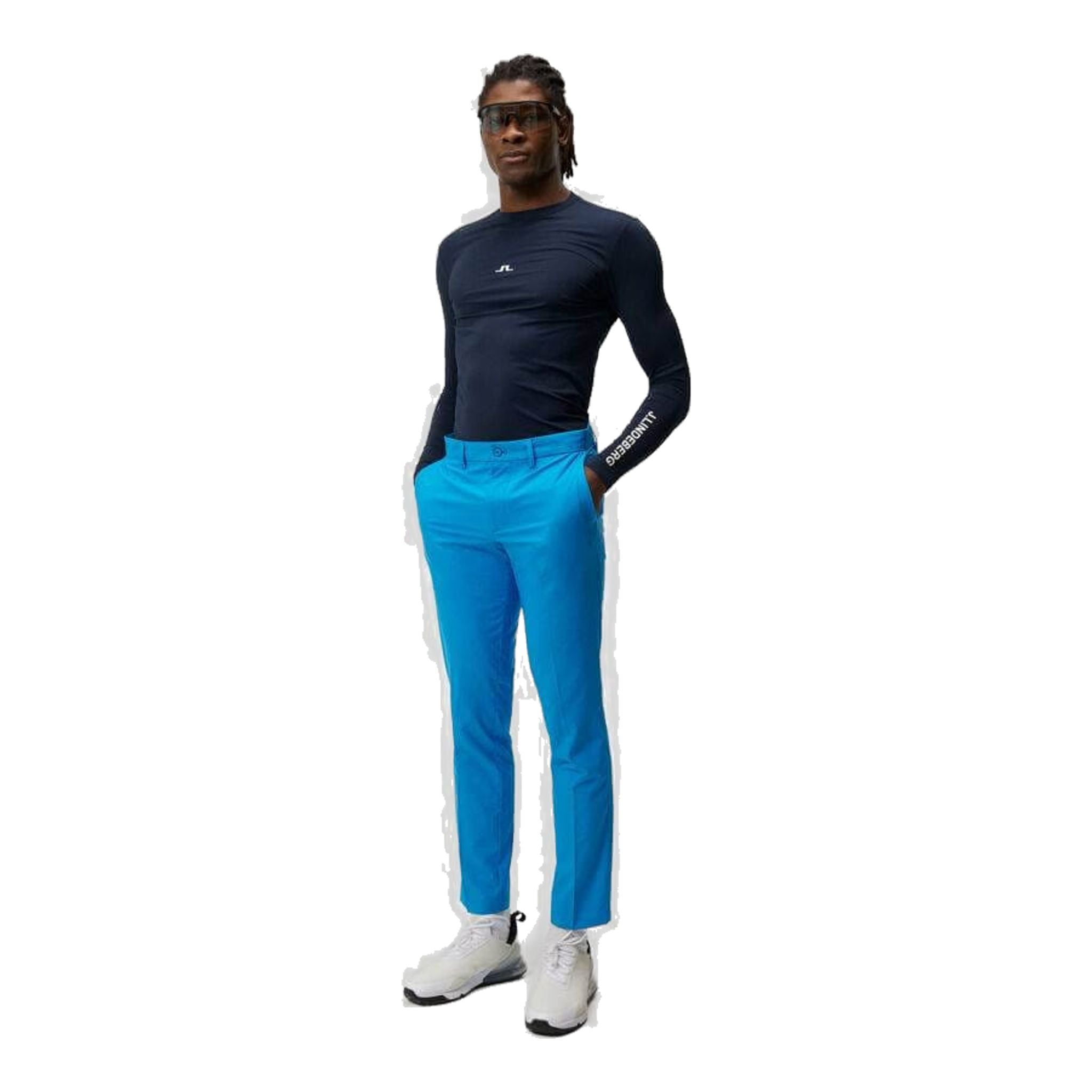 J. Lindeberg Thor Maglia a maniche lunghe da uomo bianca M Uomo