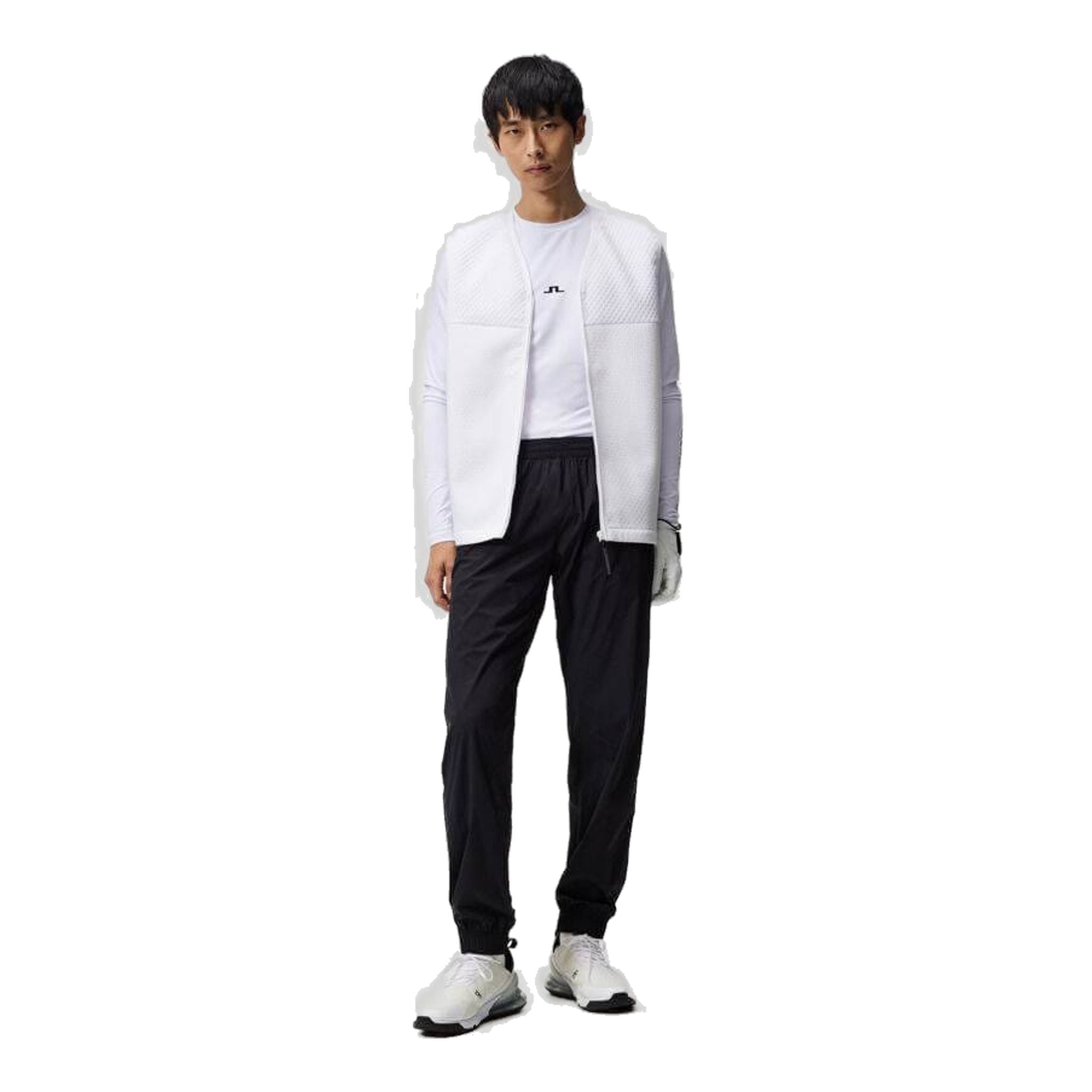 J. Lindeberg Thor Maglia a maniche lunghe da uomo bianca M Uomo