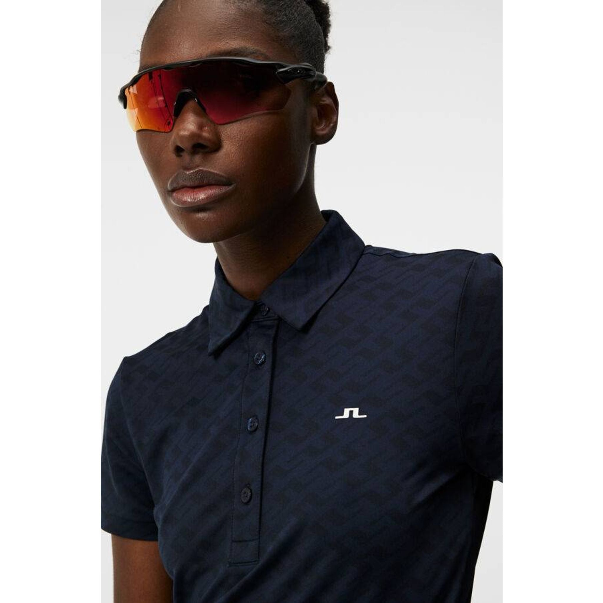 J. Lindeberg Alaya Jacquard Polo Shirt Donna