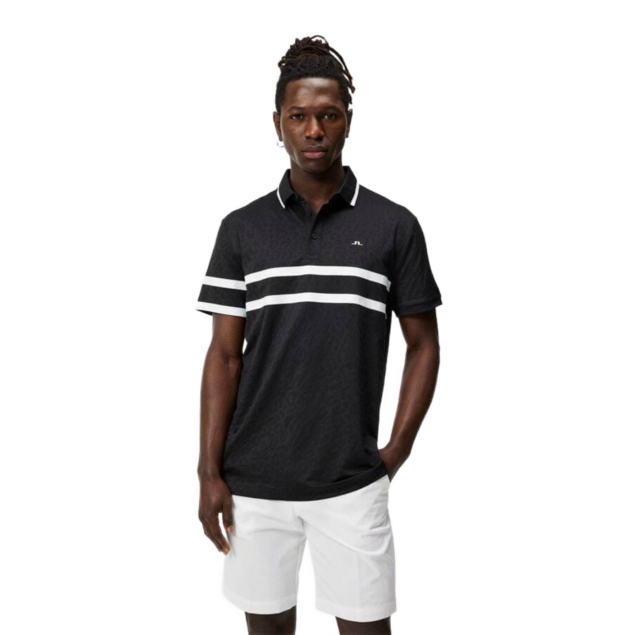 Polo J. Lindeberg Boswell Regular Jacquard da Uomo