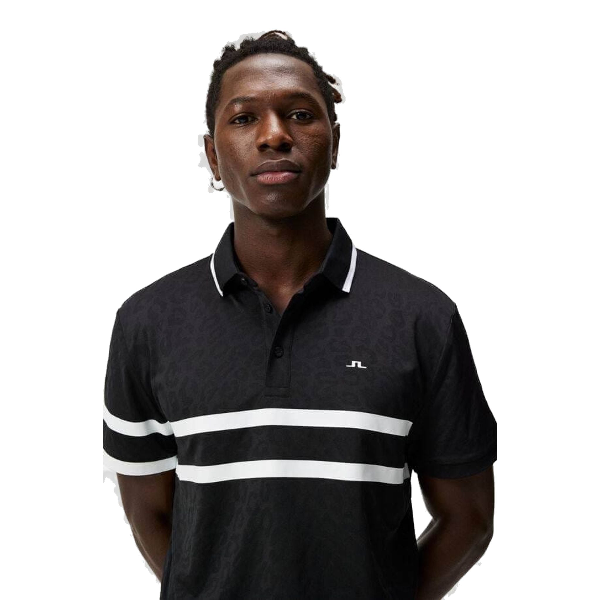 Polo J. Lindeberg Boswell Regular Jacquard da Uomo