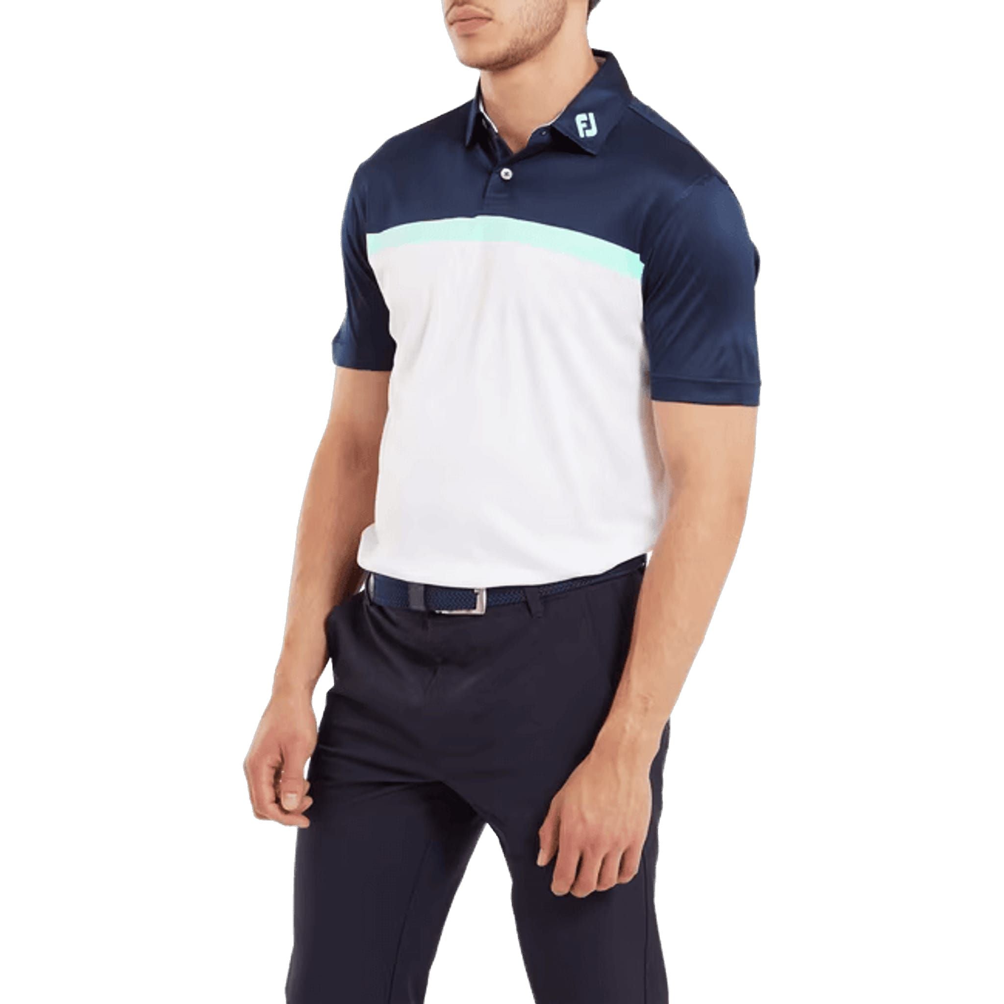 Polo da uomo in filo di Scozia con blocchi di colore Footjoy Footjoy