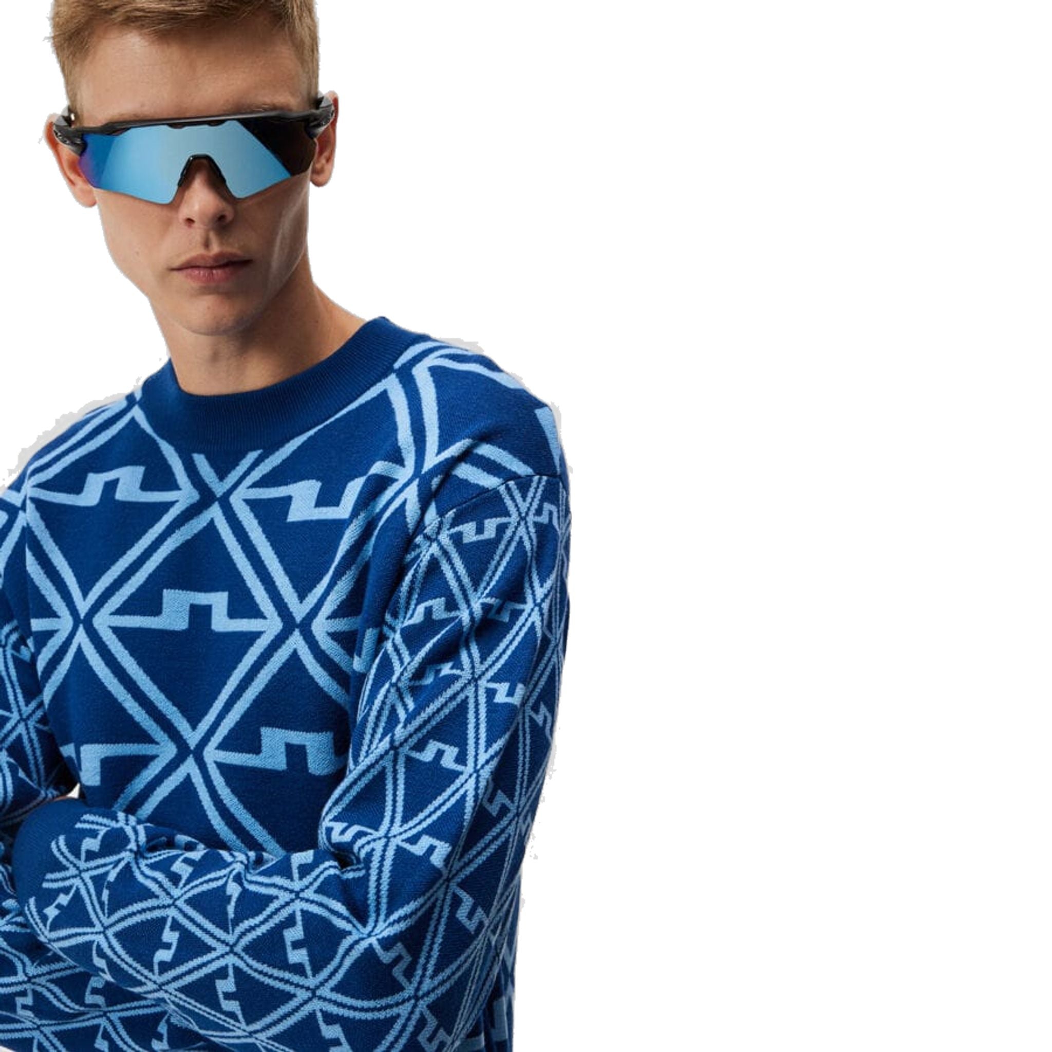 J. Lindeberg Isaac Jaquard maglione lavorato a maglia da uomo