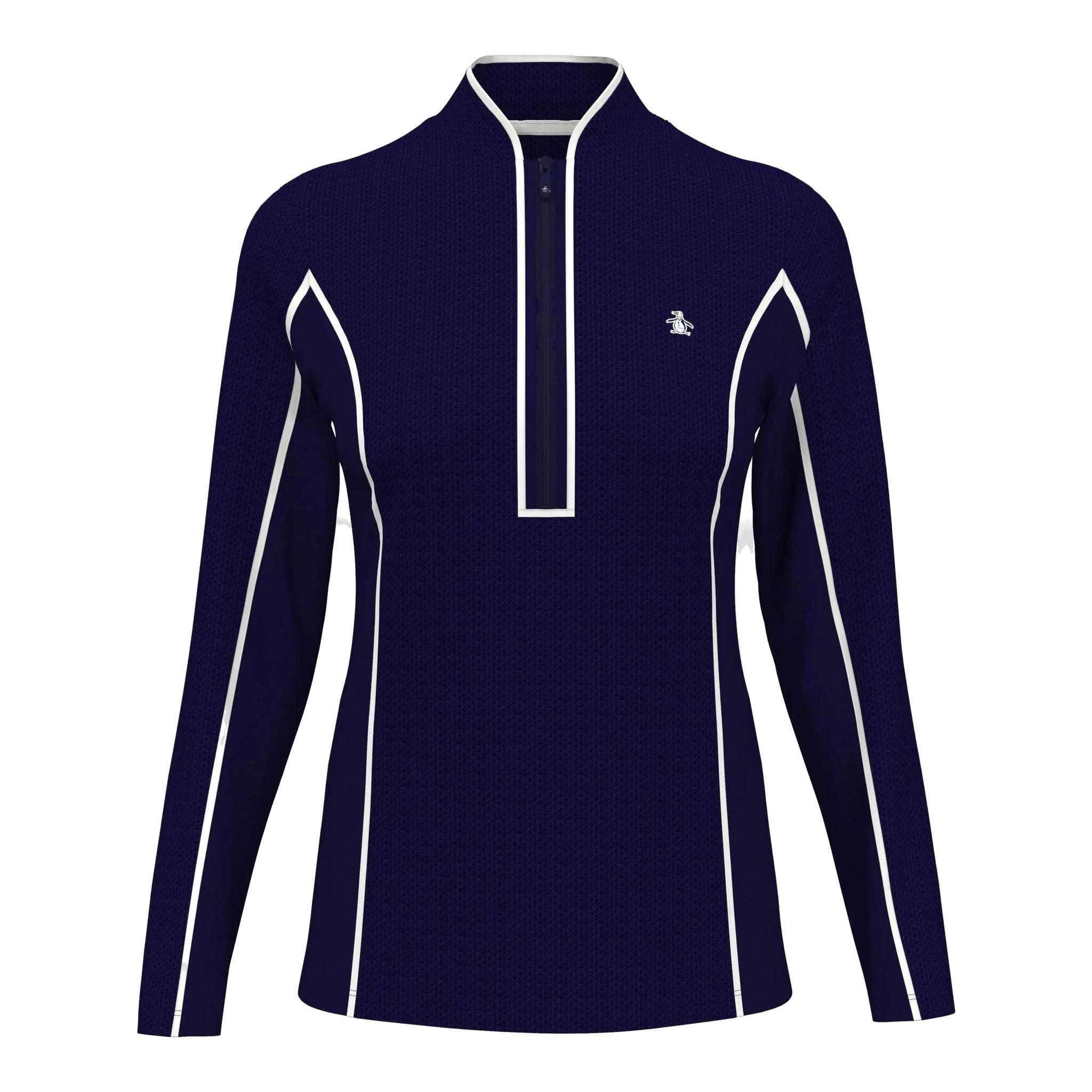 Maglione da donna con cerniera 1/4 testurizzata a maniche lunghe Original Penguin