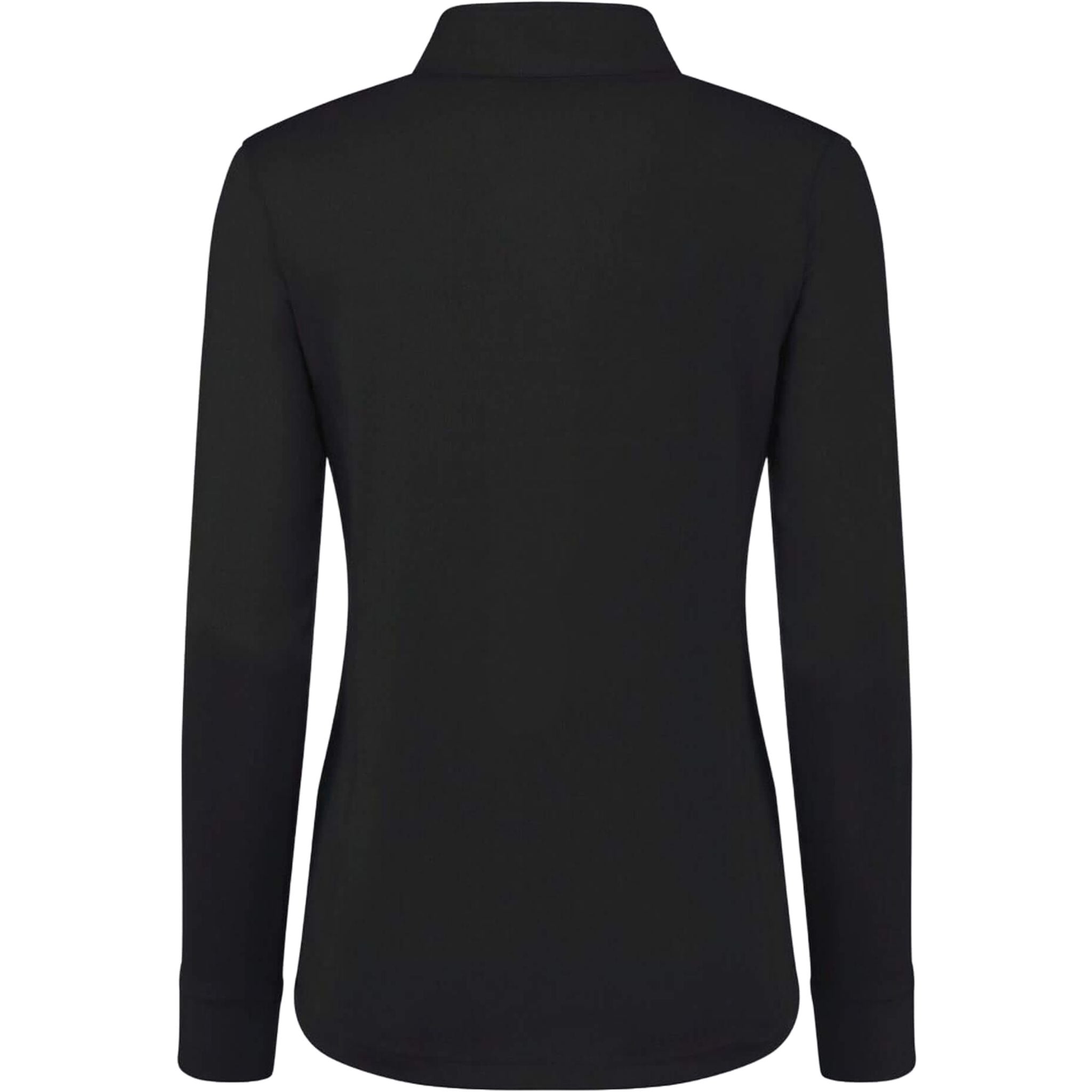 Polo sportiva quotidiana da donna a maniche lunghe con mezzo collo