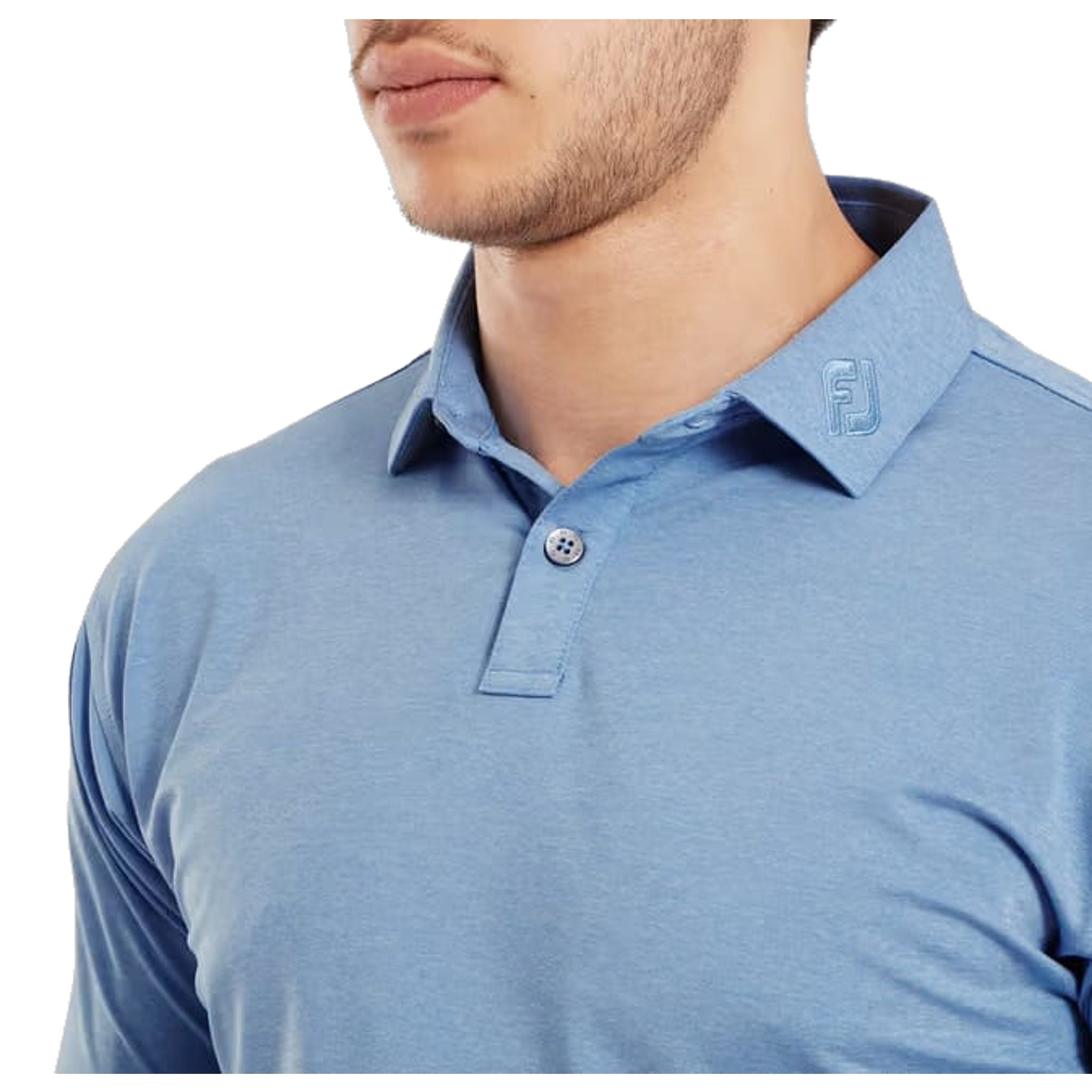 Polo da uomo Footjoy Heather Self Collar Lisle