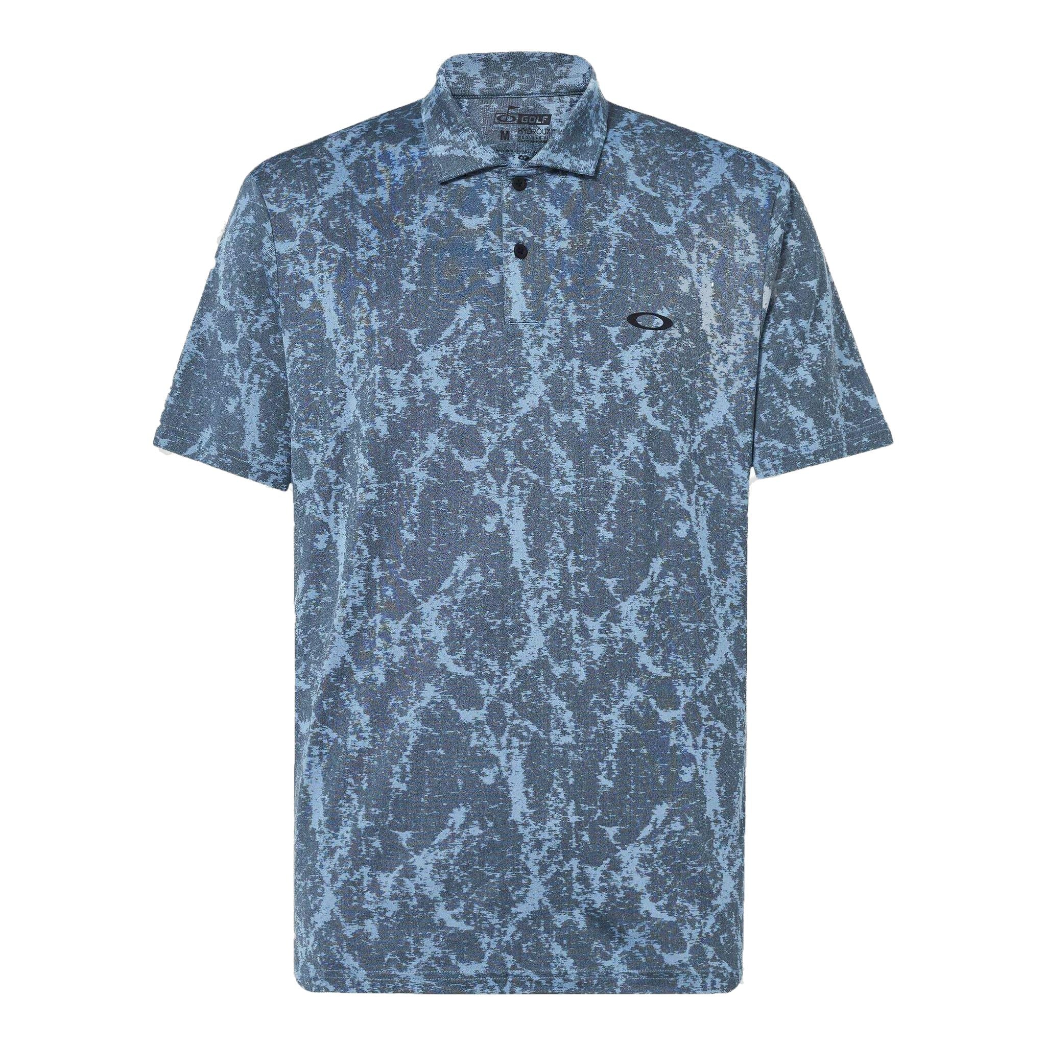 Polo Oakley da uomo in jaquard marmorizzato