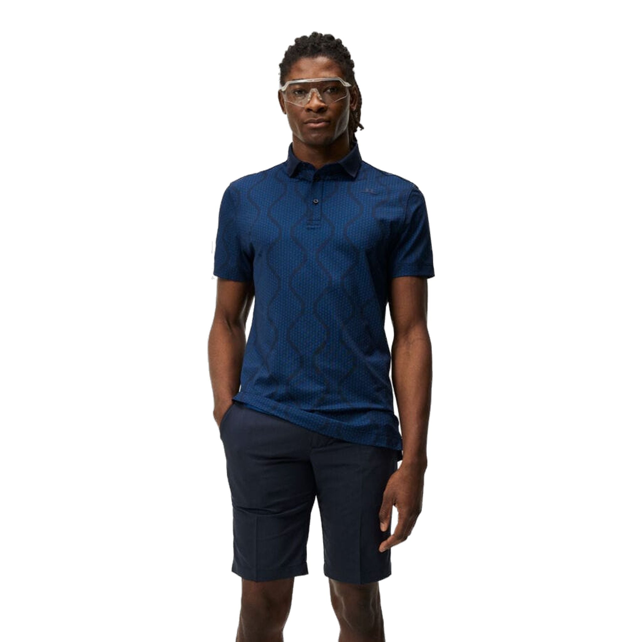 Polo da uomo J. Lindeberg Mat Jacquard Regular Fit