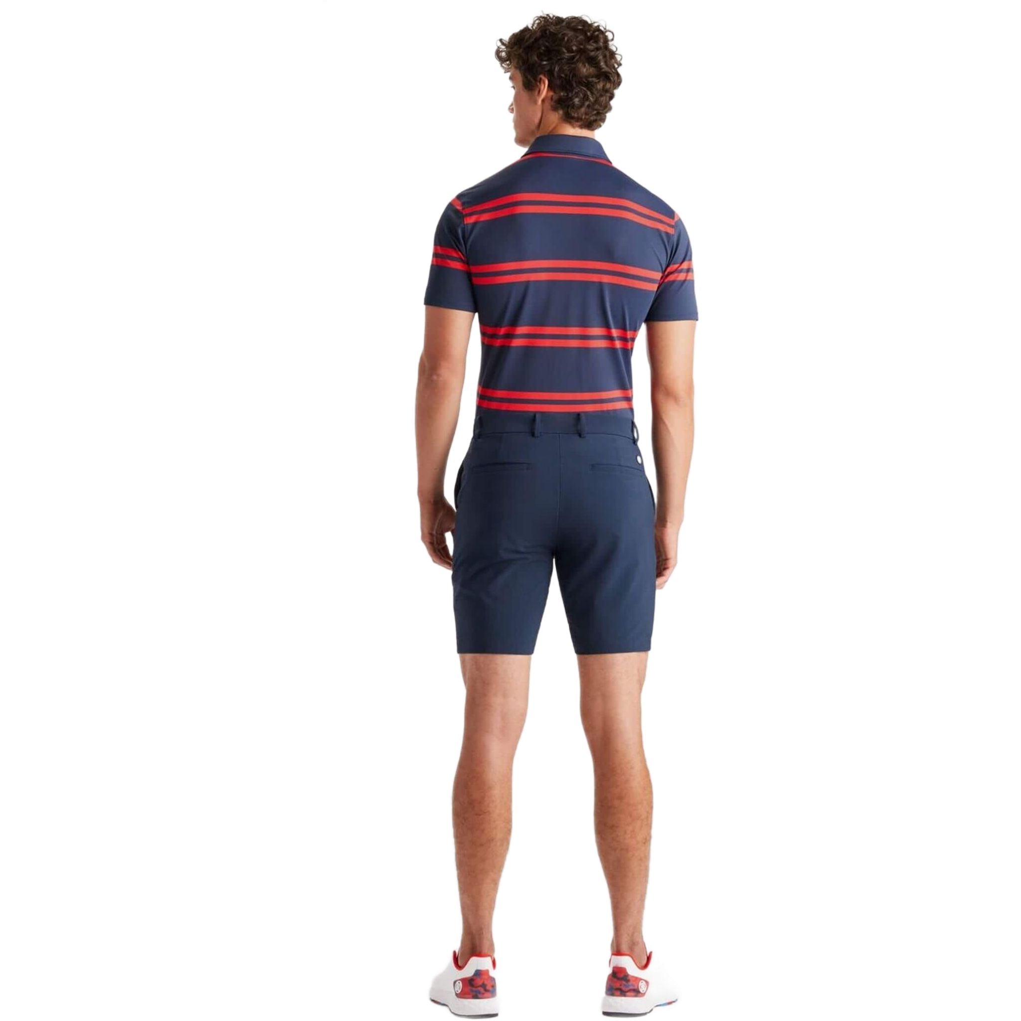 Polo da uomo slim fit in piqué tecnico a righe offset GFORE