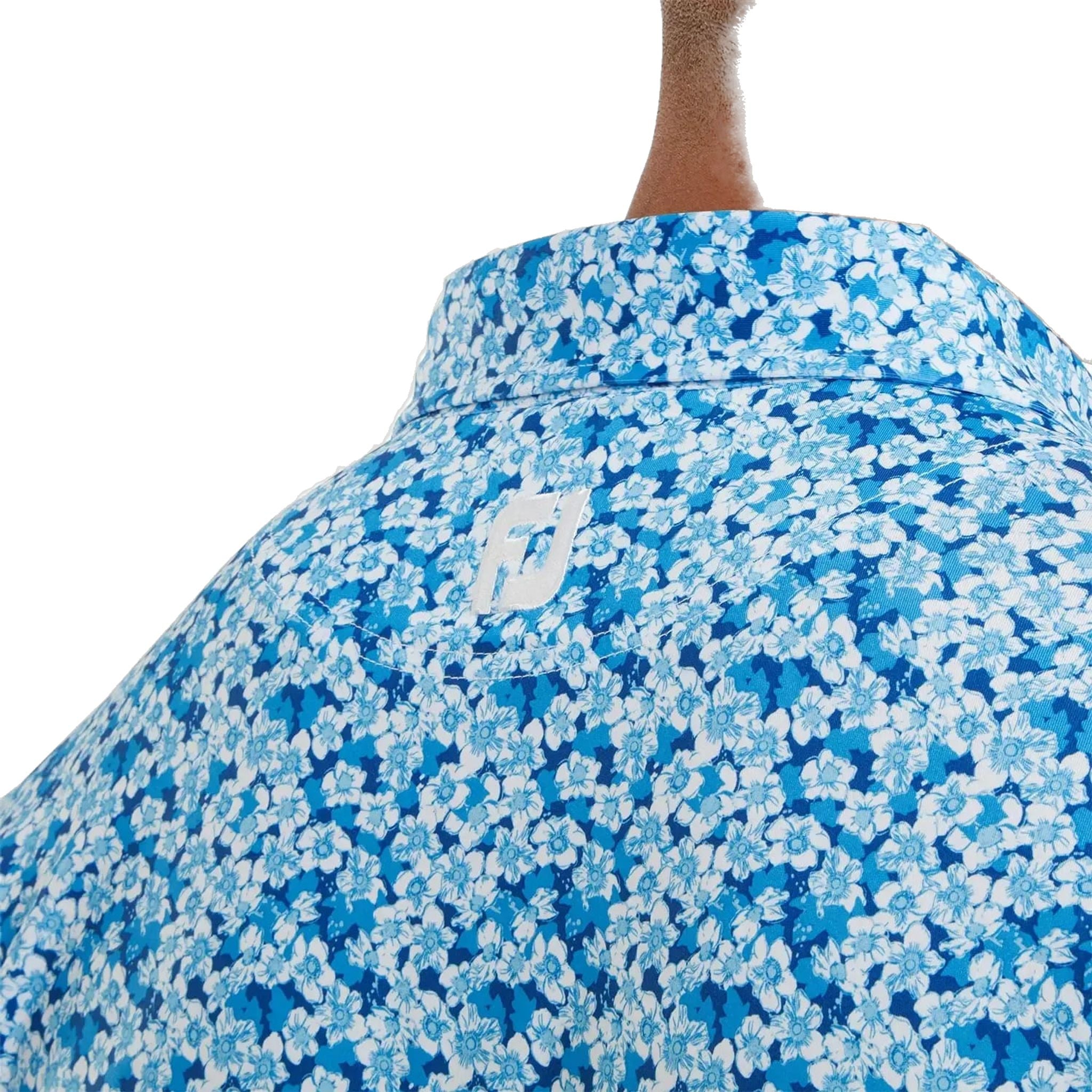 Polo Footjoy da uomo in filo di scozia con stampa primula