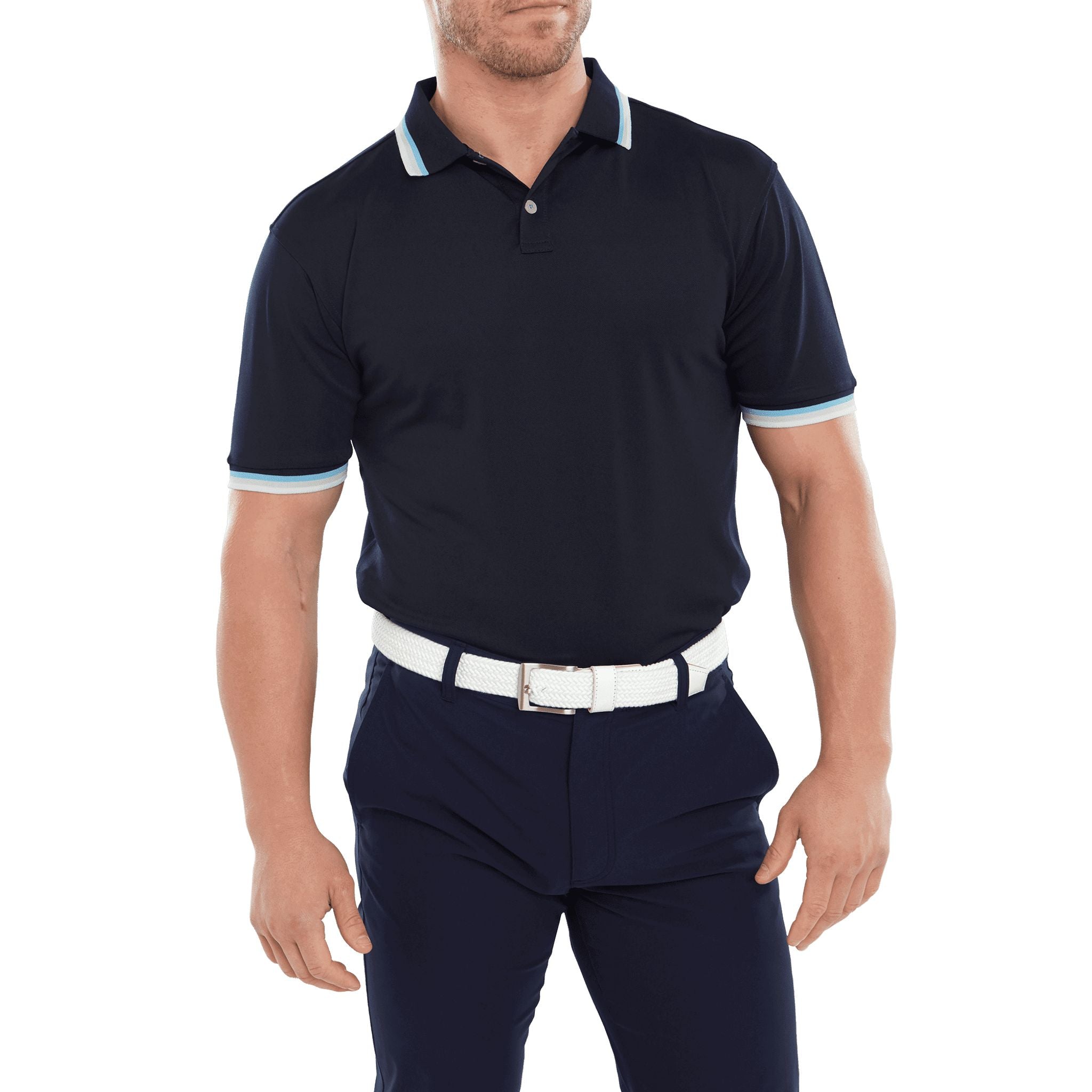Polo da uomo con bordino solido Footjoy