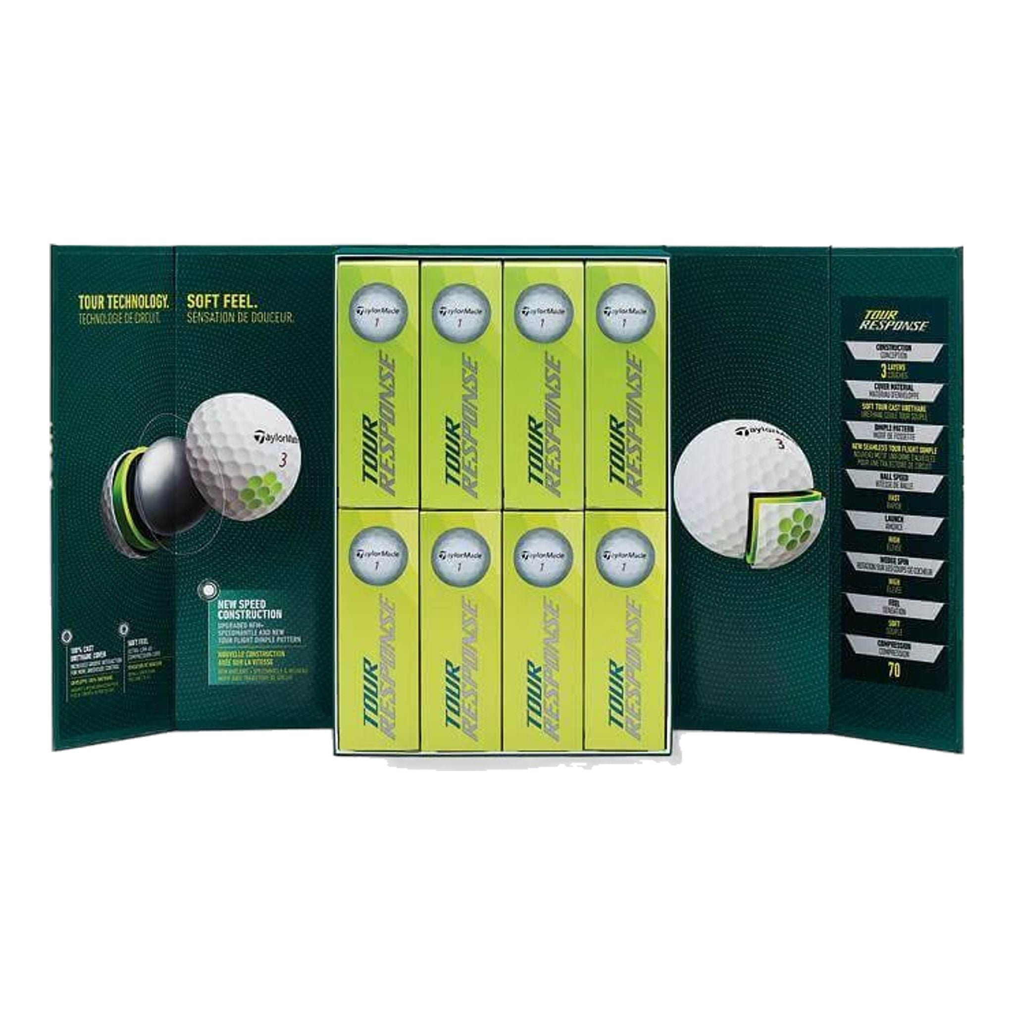 TaylorMade Tour Response 3+1 Box (48 Stück) Golfbälle