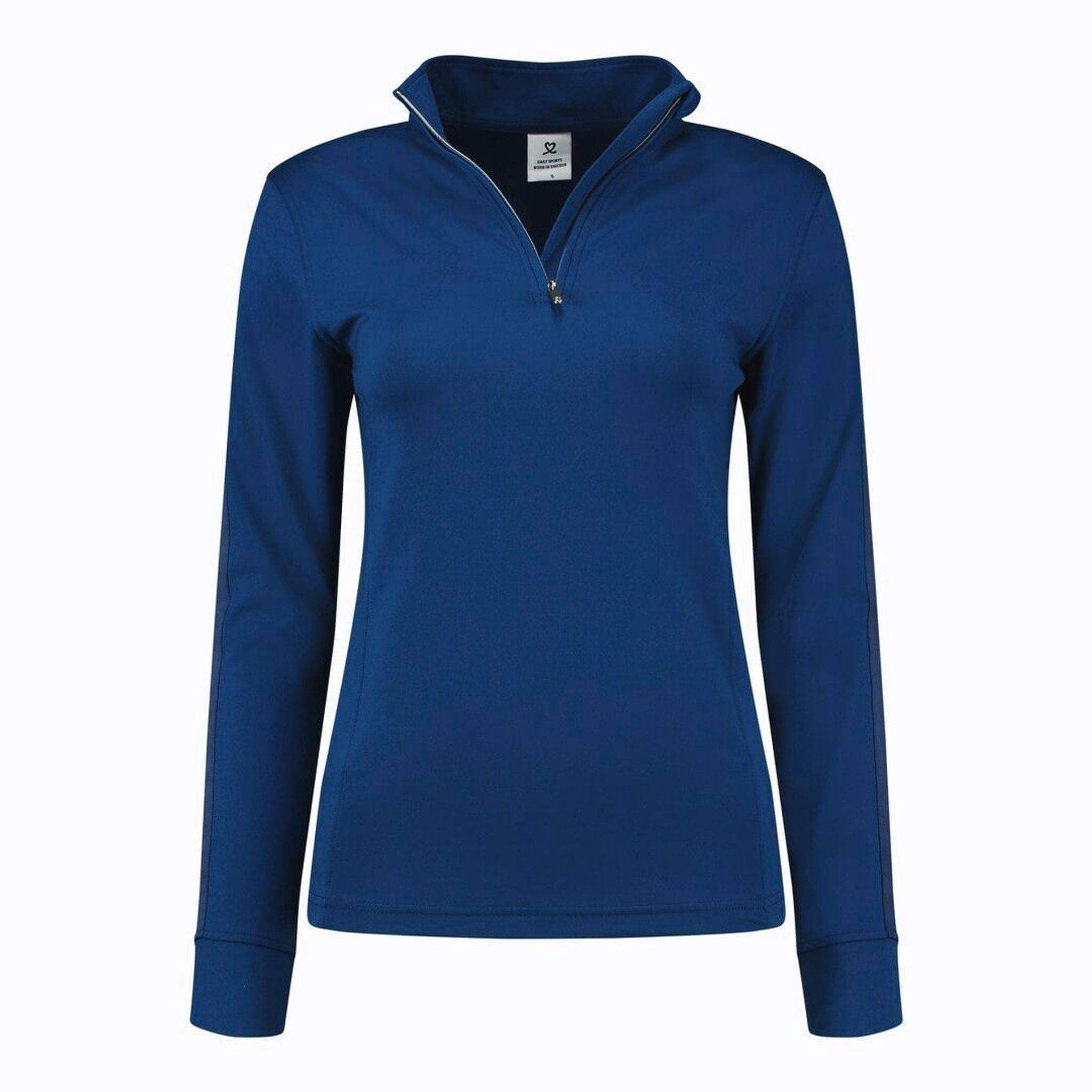 Polo sportiva quotidiana mezzo collo a maniche lunghe da donna Spectrum Blue da donna