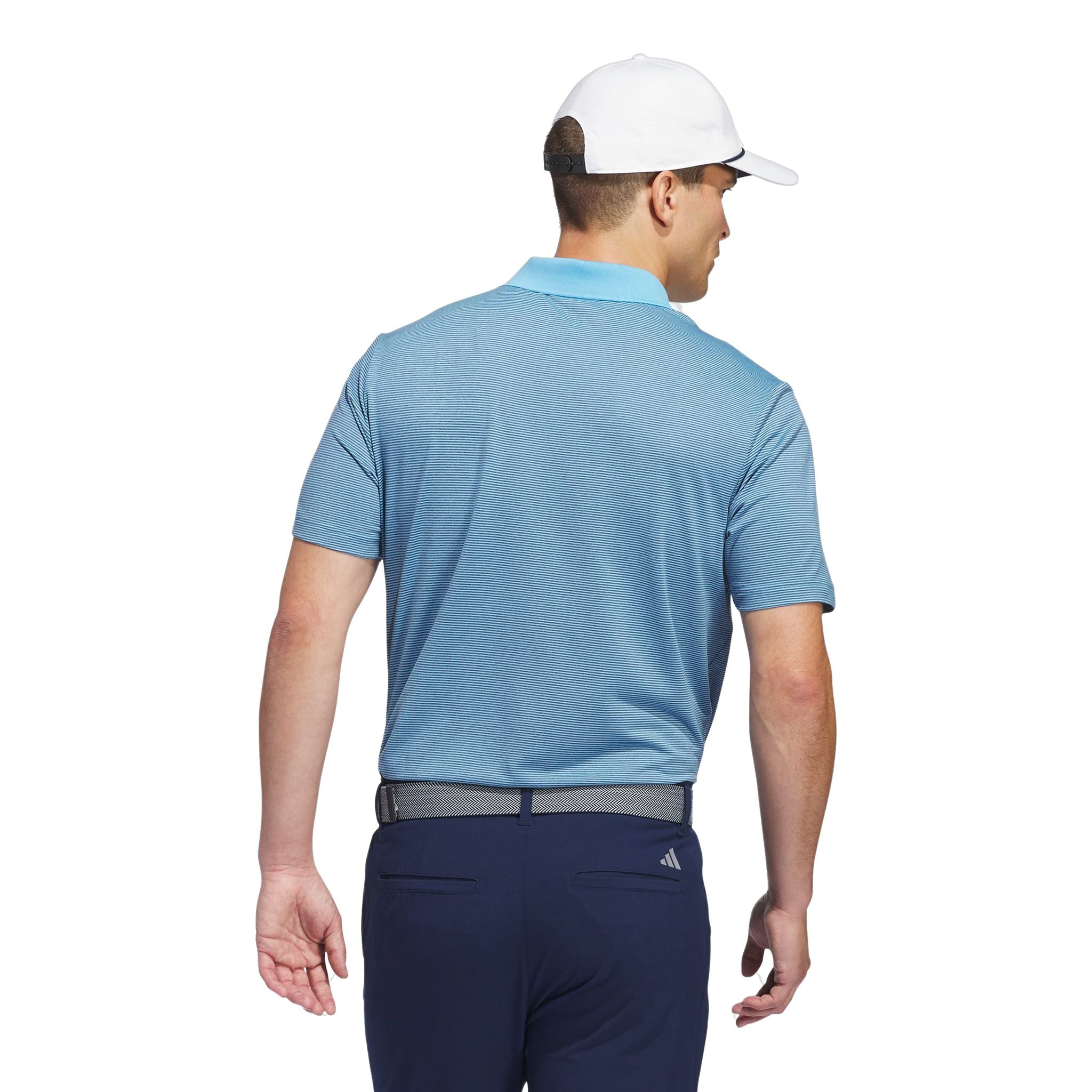 Polo a righe Adidas Ultimate365 Ottoman da uomo