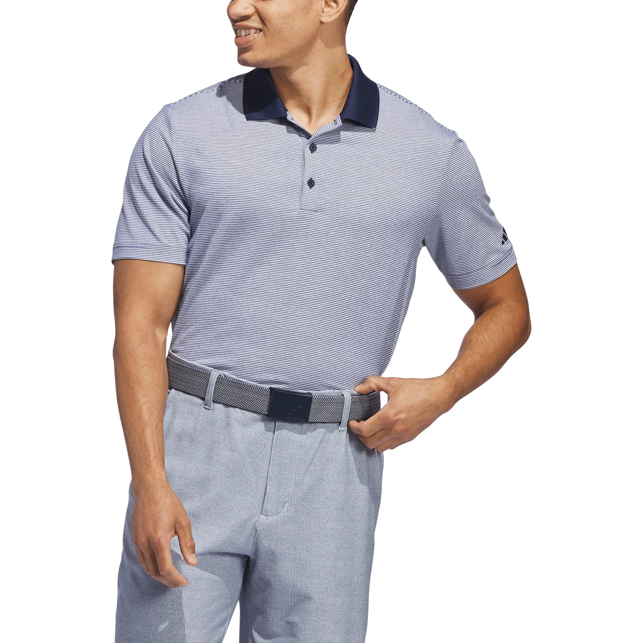 Polo a righe Adidas Ultimate365 Ottoman da uomo