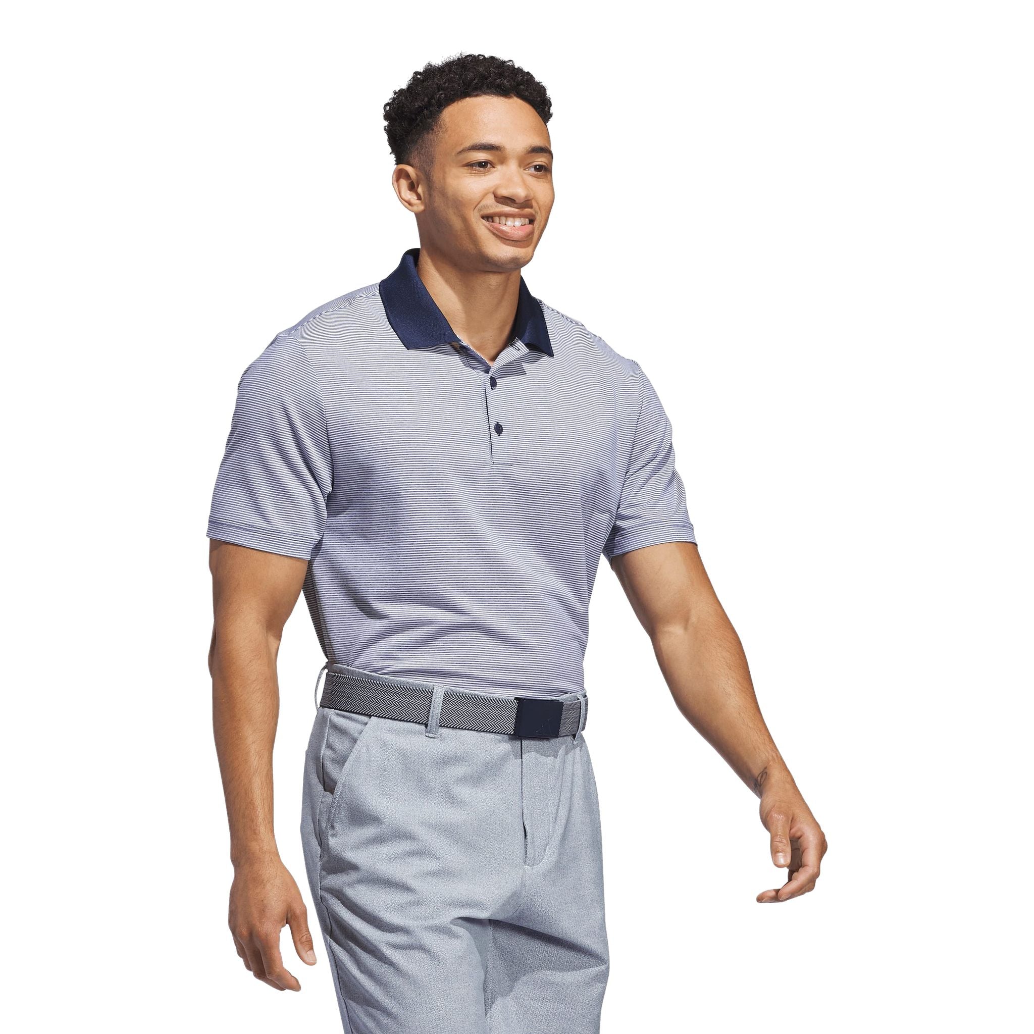 Polo a righe Adidas Ultimate365 Ottoman da uomo