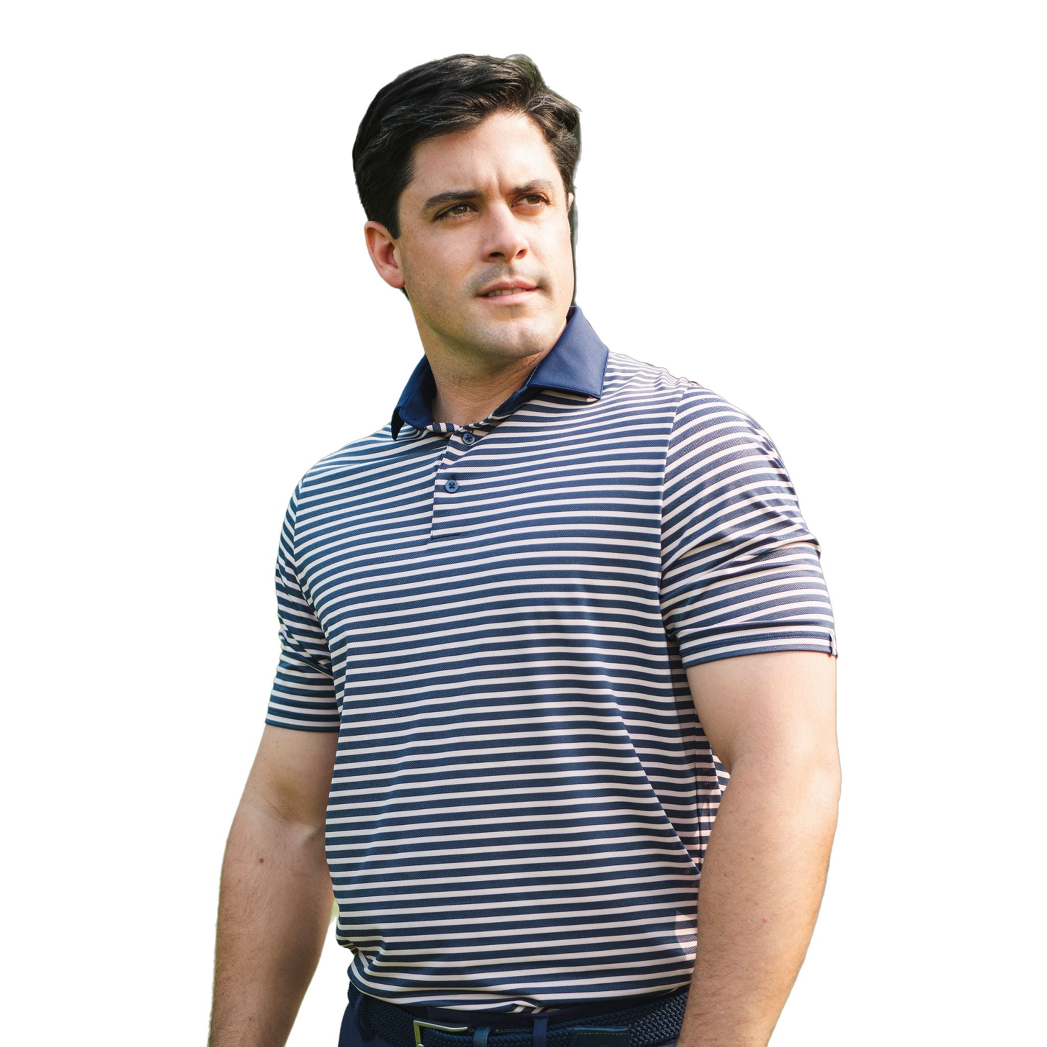 Polo da golf da uomo Kjus Luis Multi Stripe M/C