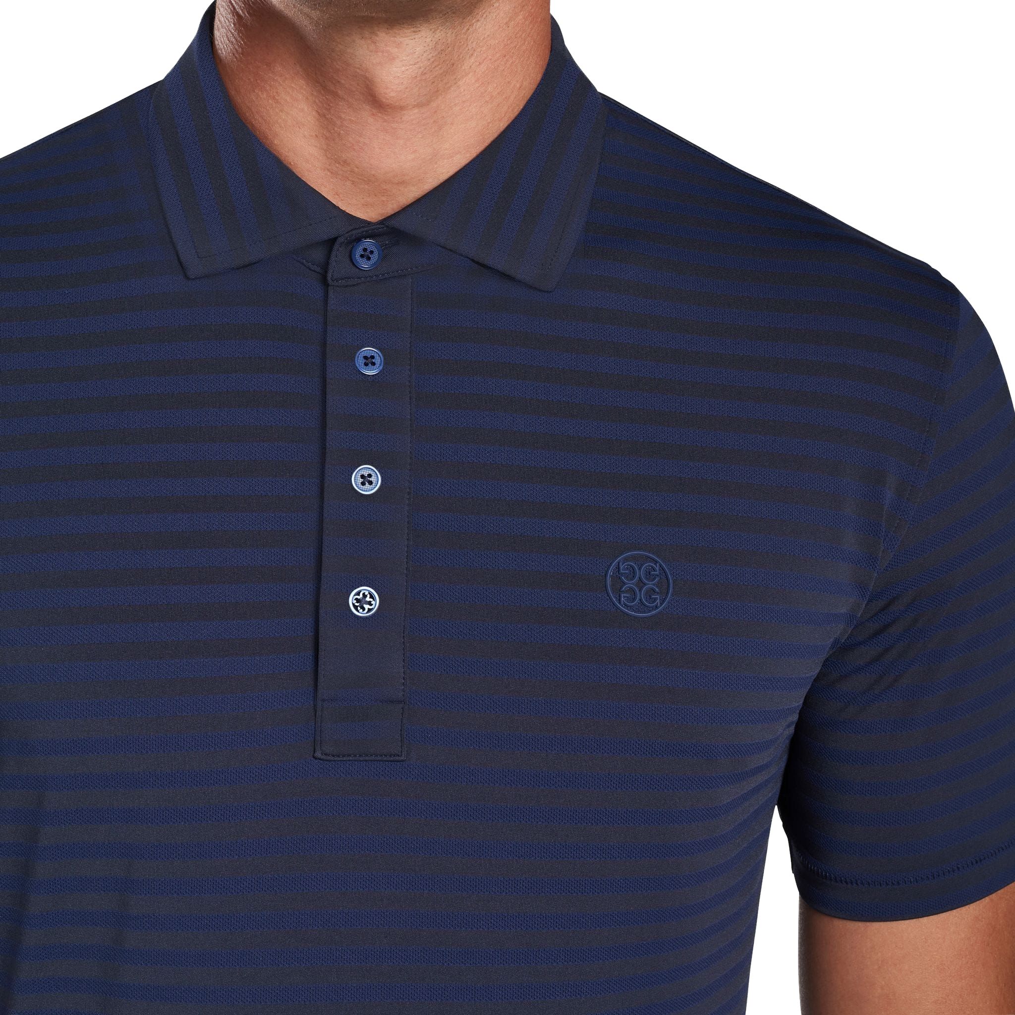 Polo da golf GFORE Perforated Stripe da uomo