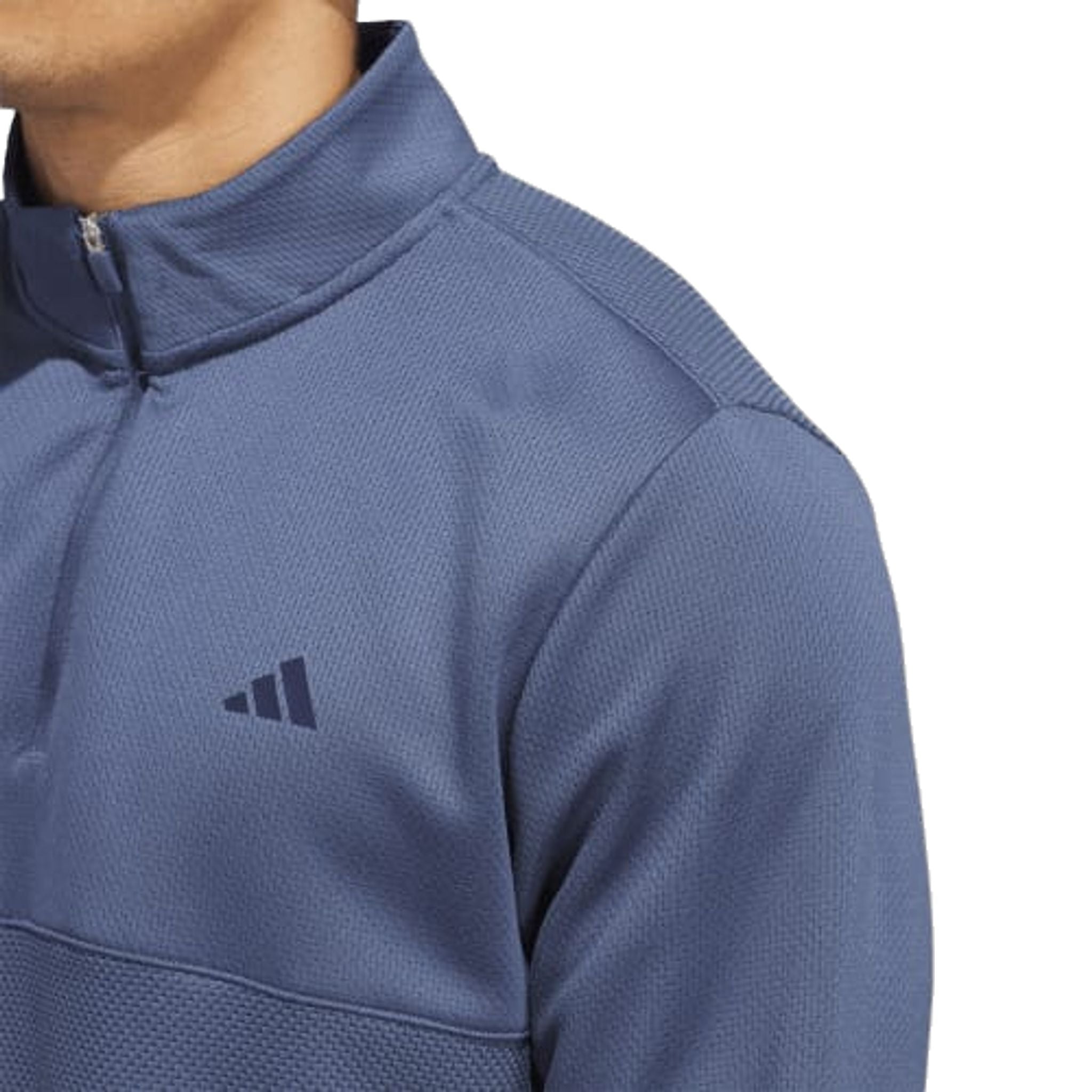 Pullover Adidas Ultimate365 testurizzato con zip a 1/4 da uomo