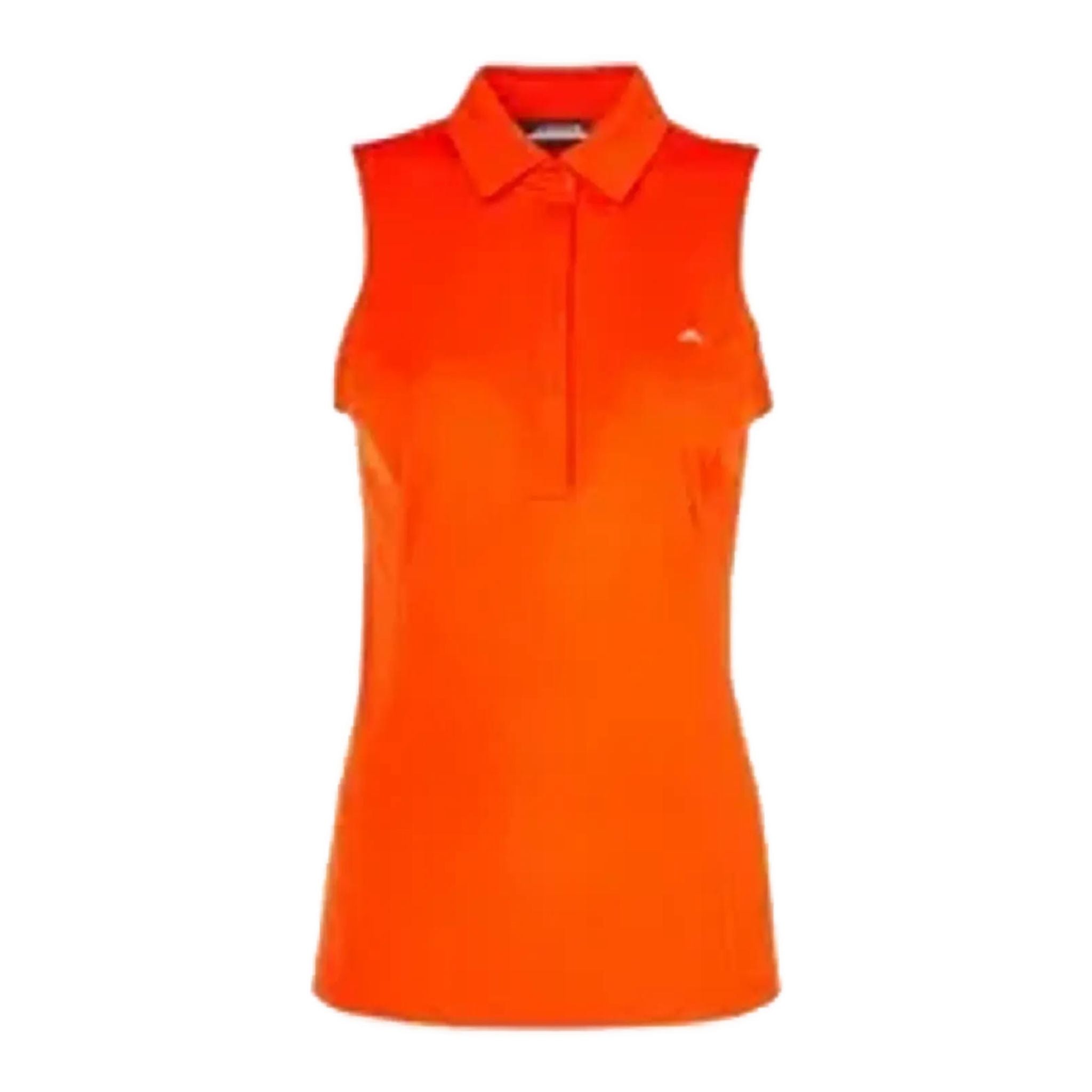 J. Lindeberg W Dena Top da golf senza maniche Tangerine Tango da donna