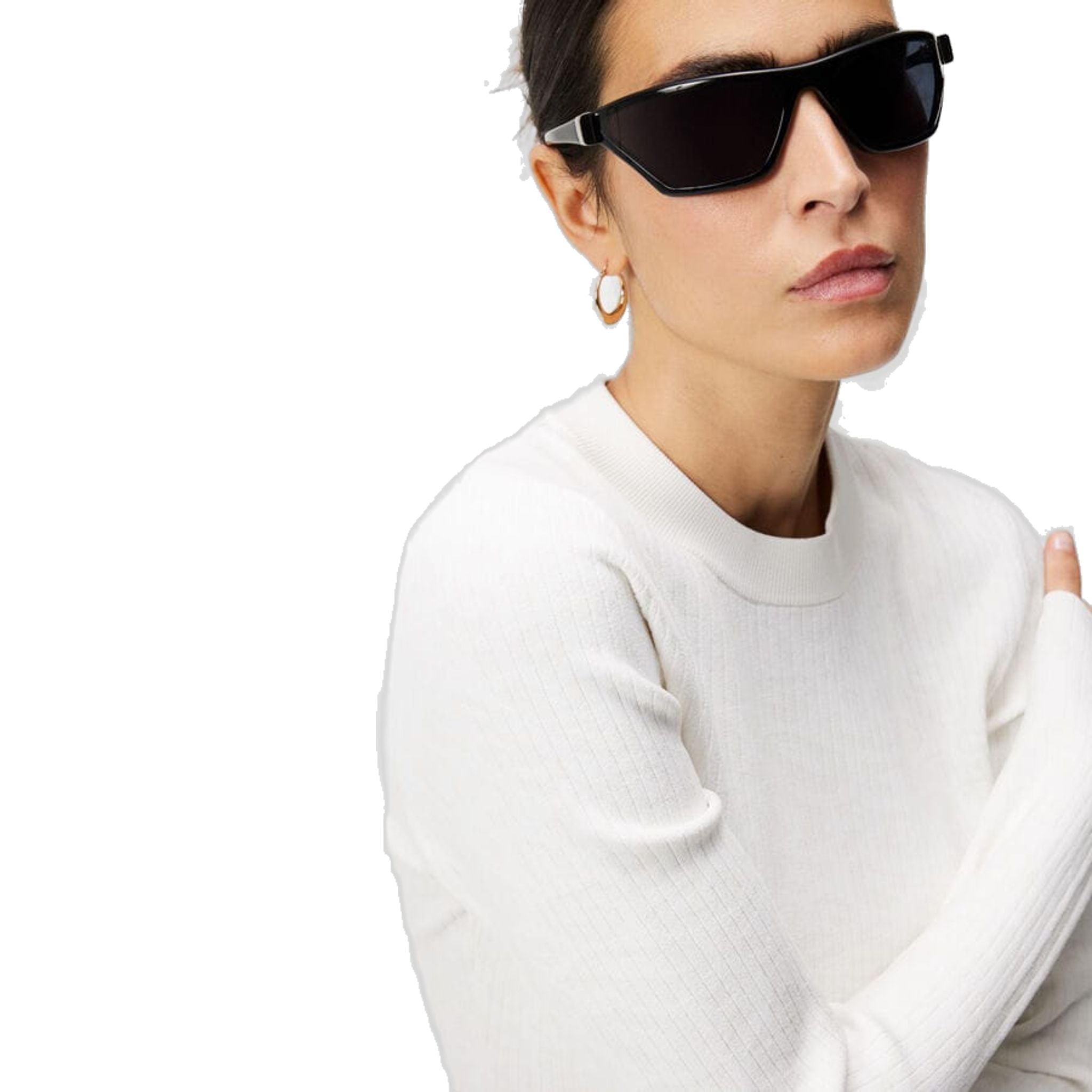 J. Lindeberg W Louise Rib Jacquard Knit Bianco Donna