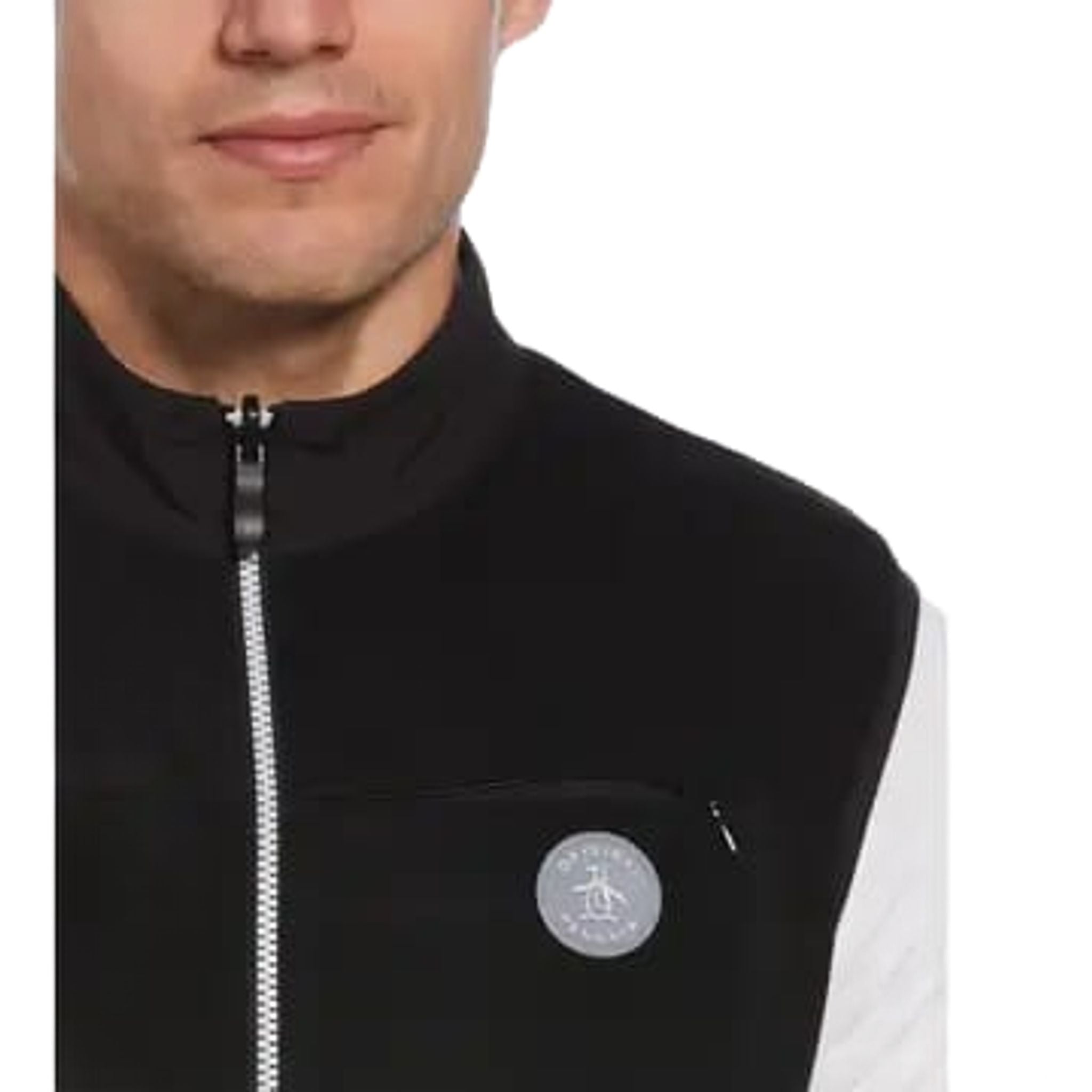 Gilet con cerniera completa Original Penguin Mixed Media Uomo Caviar XL Uomo