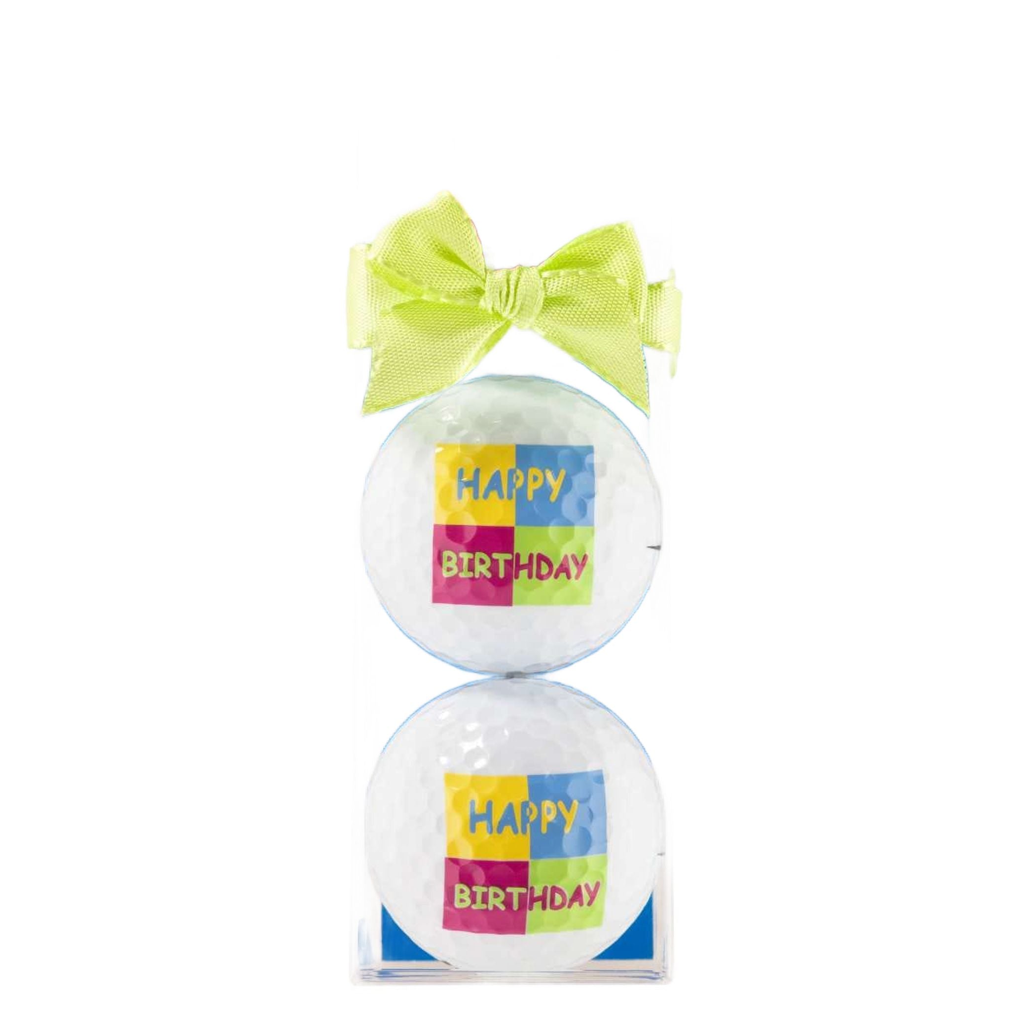 Sportiques Golf Gifts Buon Compleanno Quadrato (3 Palline)
