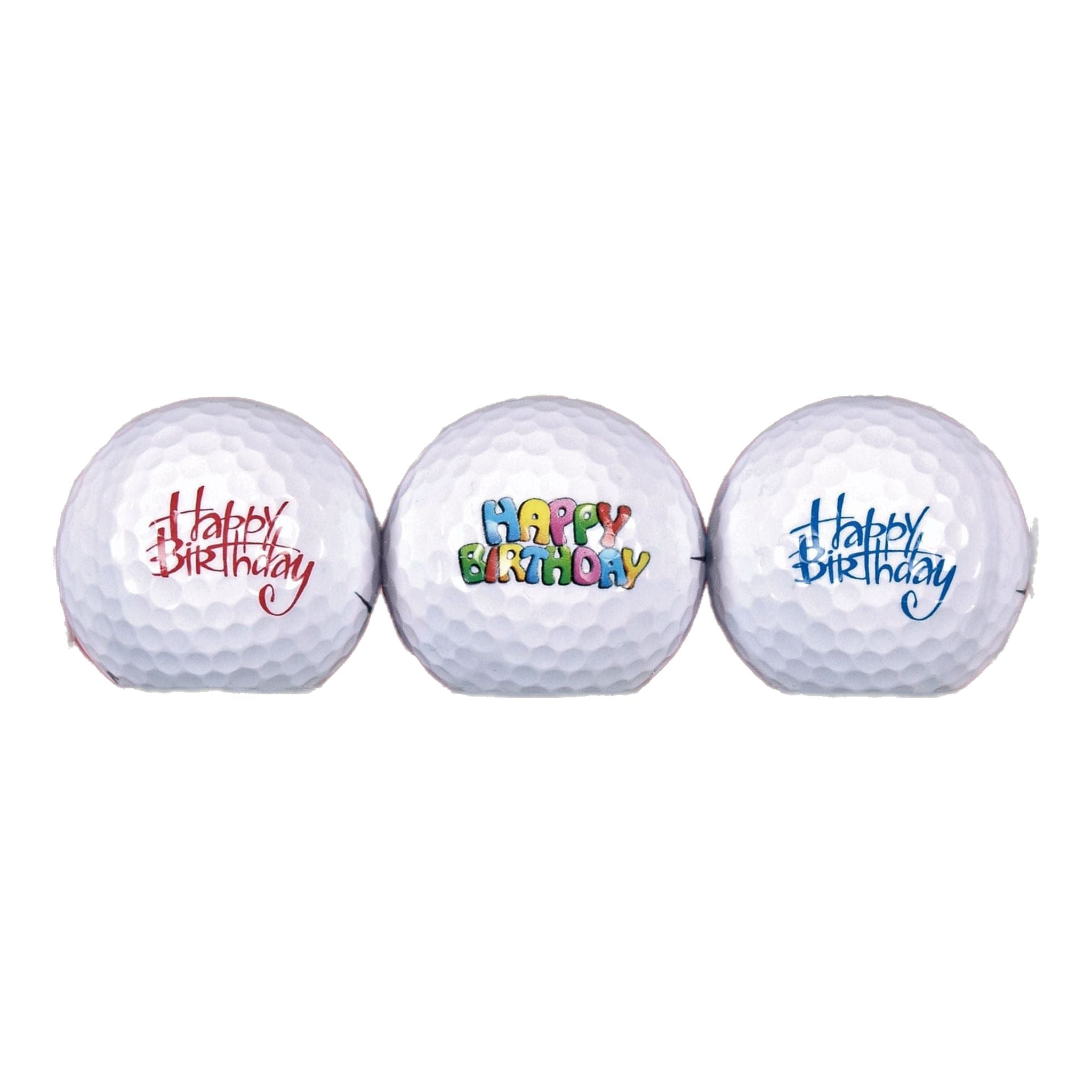 Sportiques Golf Gifts Buon Compleanno Lettering (3 Palline)