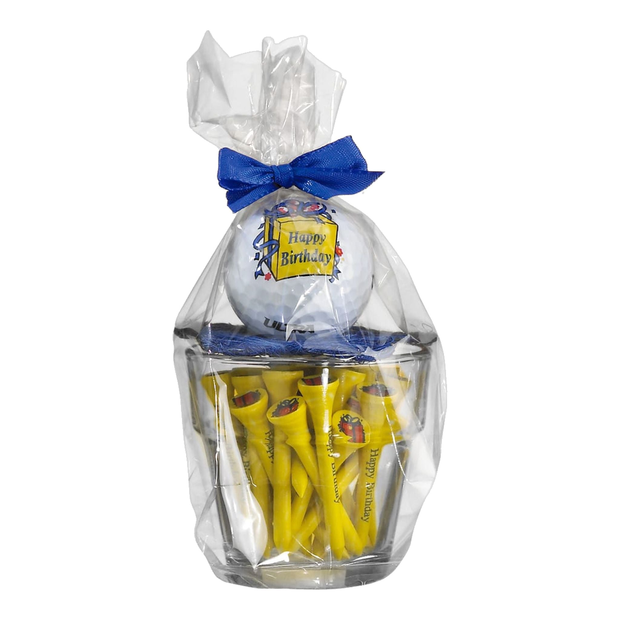 Sportiques Golf Gifts Vaso di vetro Buon compleanno (palla e tee)