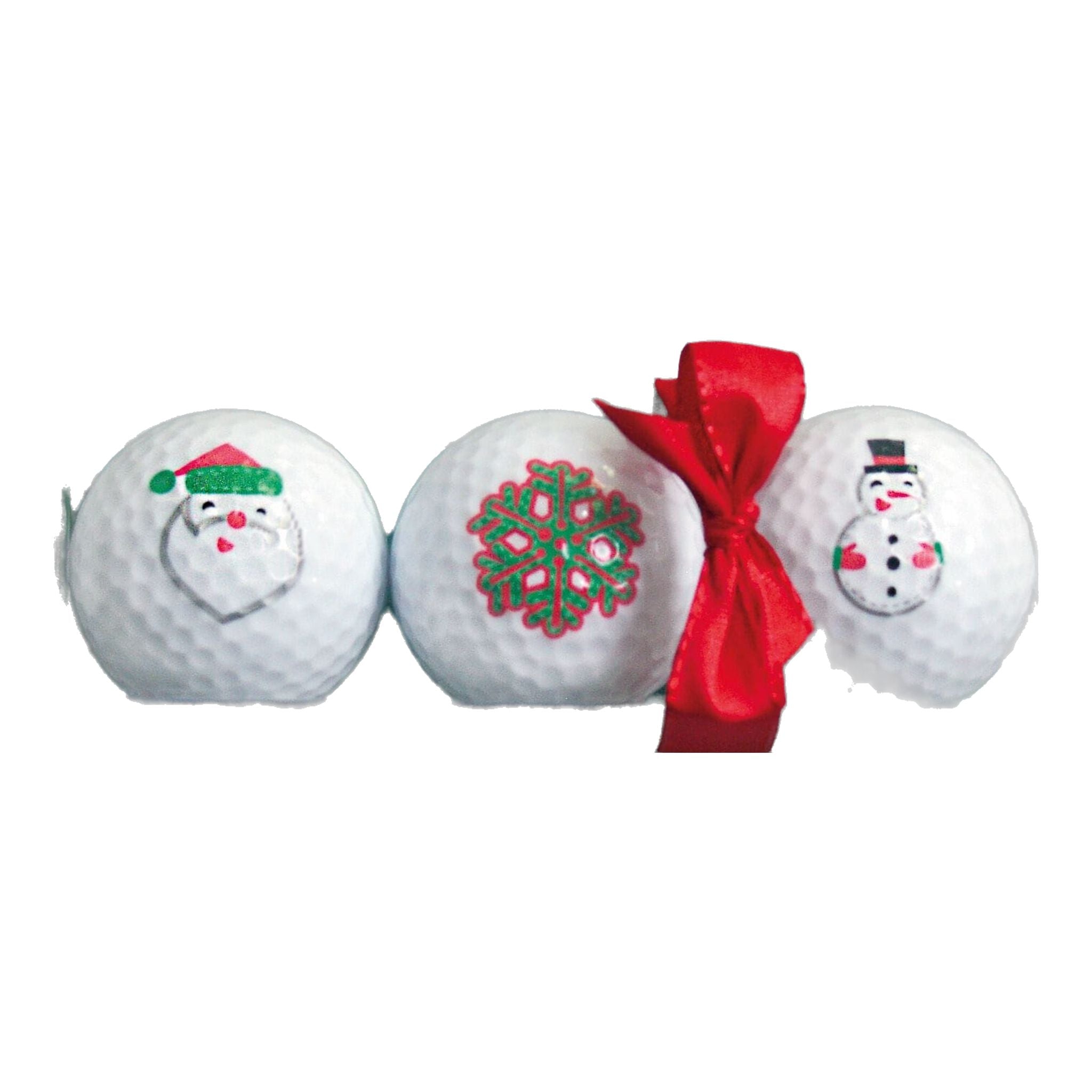 Sportiques Golf Gifts Babbo Natale fiocco di neve pupazzo di neve (3 palline)