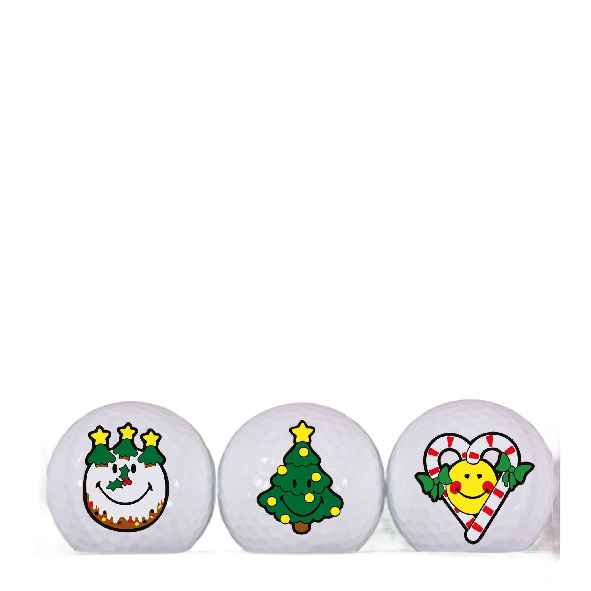 Sportiques Golf Gifts Smiley X-Mas (3 palline) X3