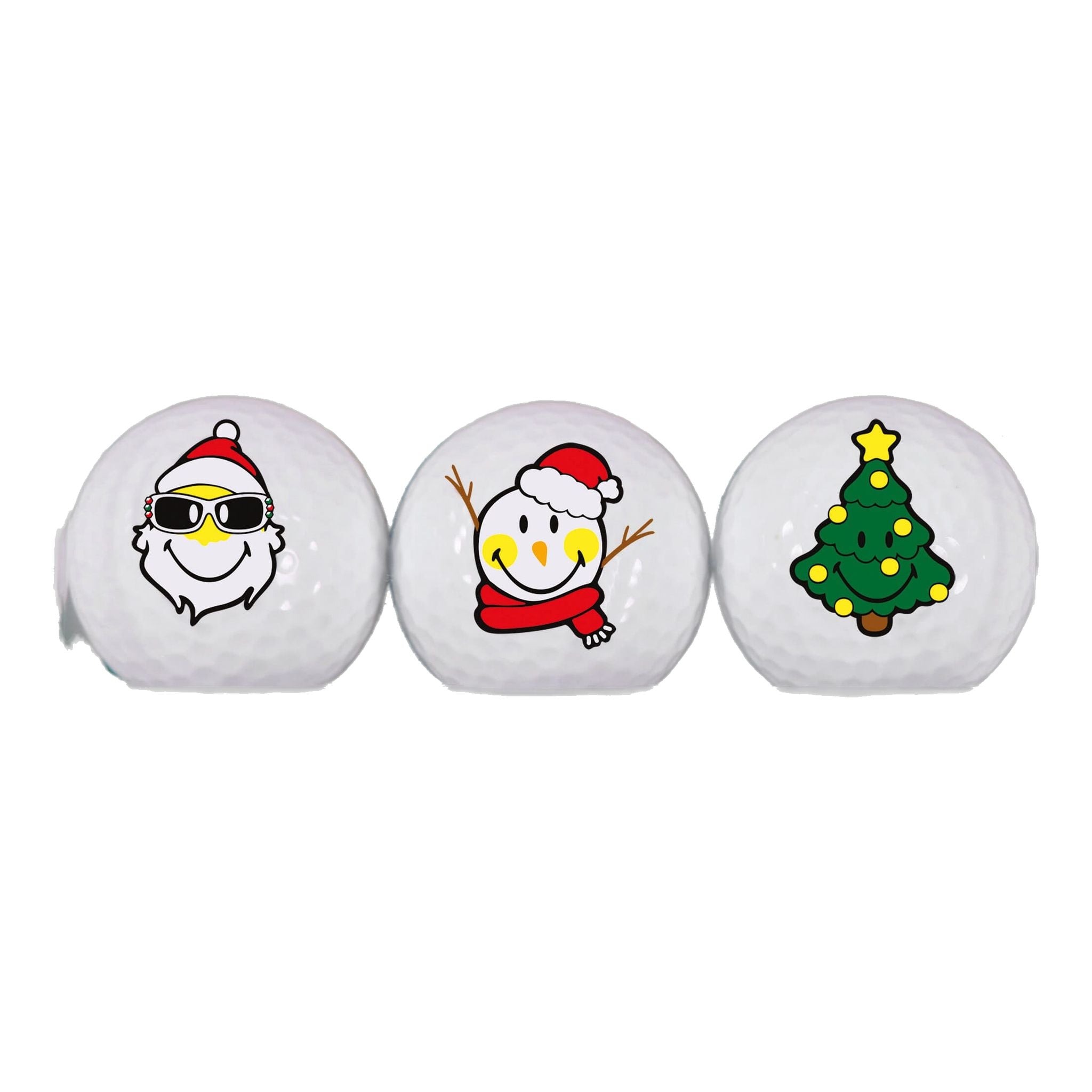 Sportiques Golf Gifts Smiley X-Mas (3 palline) X6