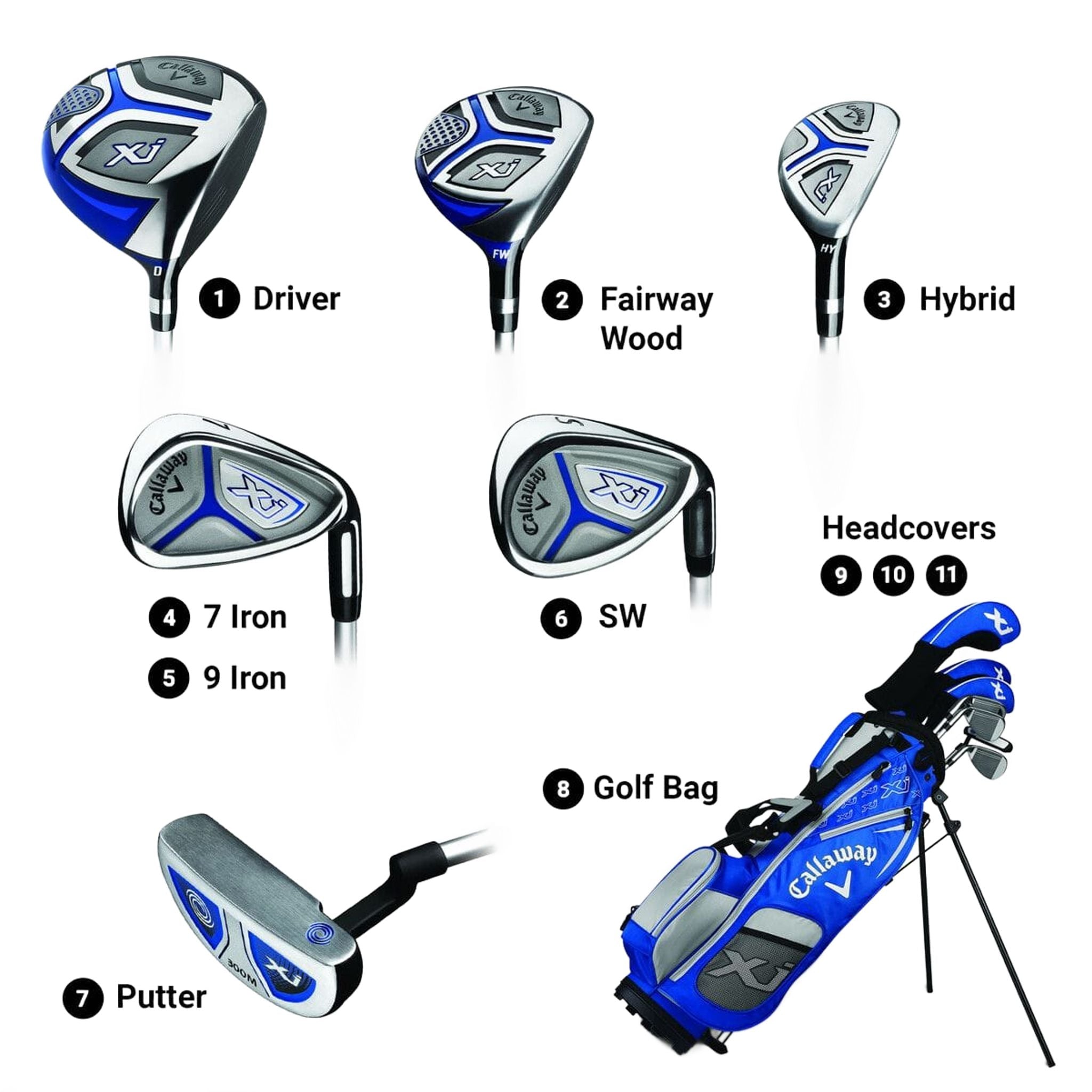 Callaway XJ Set completo per ragazzi e uomini