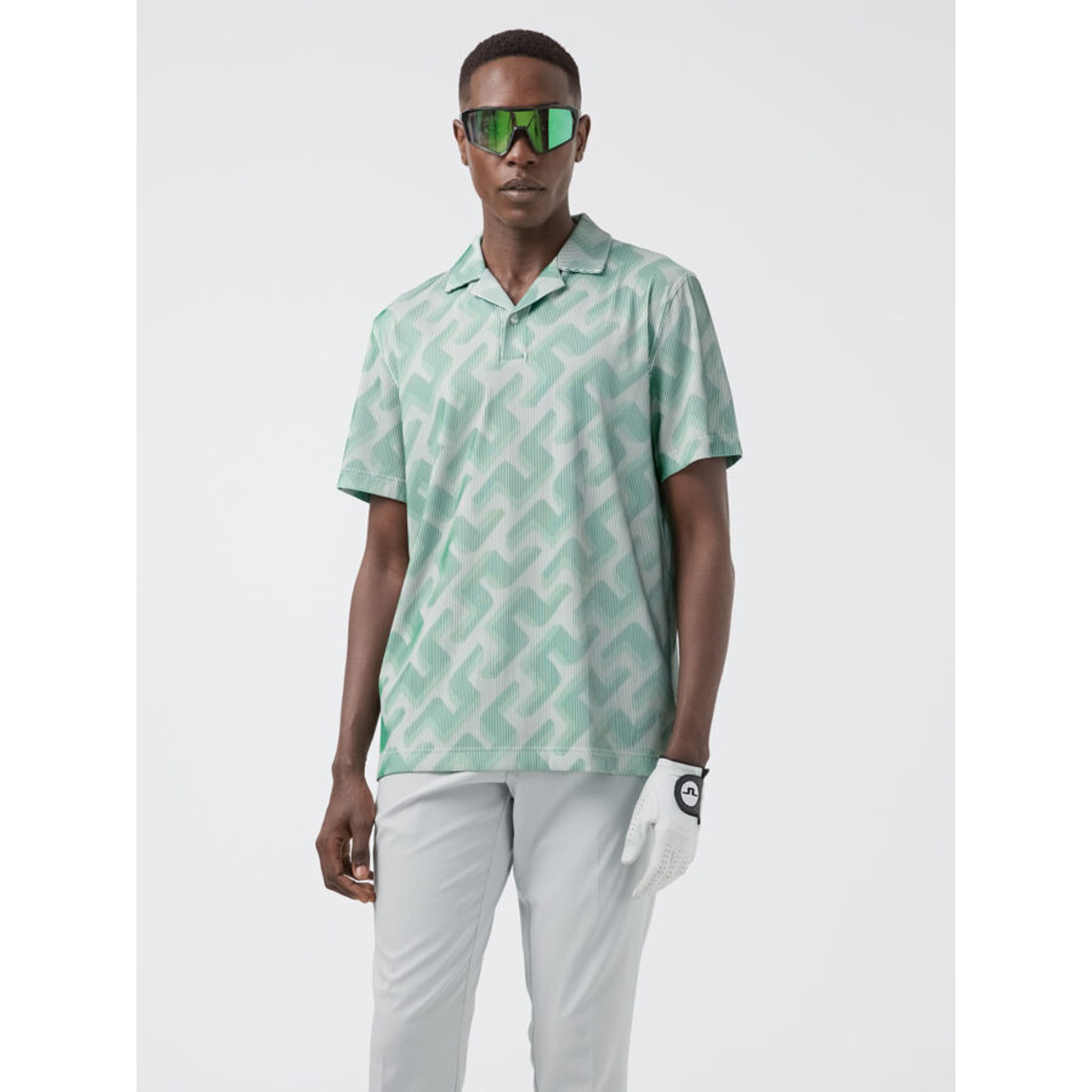 J. Lindeberg Polo 3D Bridge Monogramma Uomo