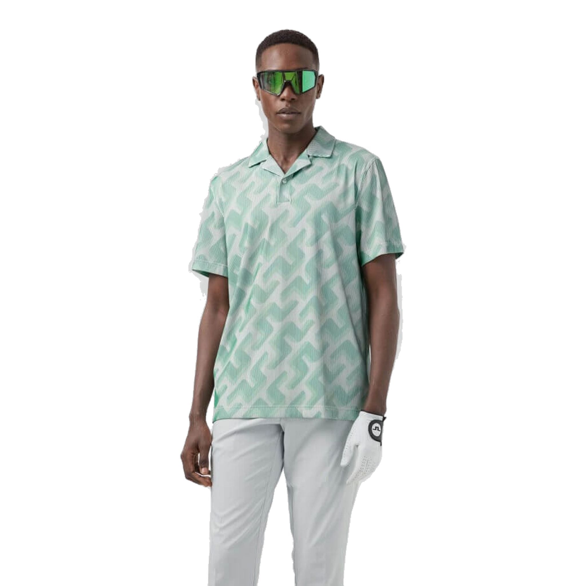 J. Lindeberg Polo 3D Bridge Monogramma Uomo