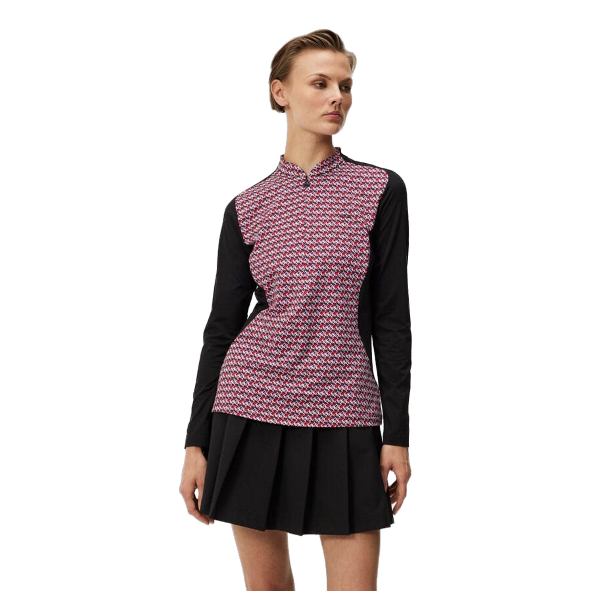 J. Lindeberg Marilyn Half Zip Mid Layer Donna Nero Donna