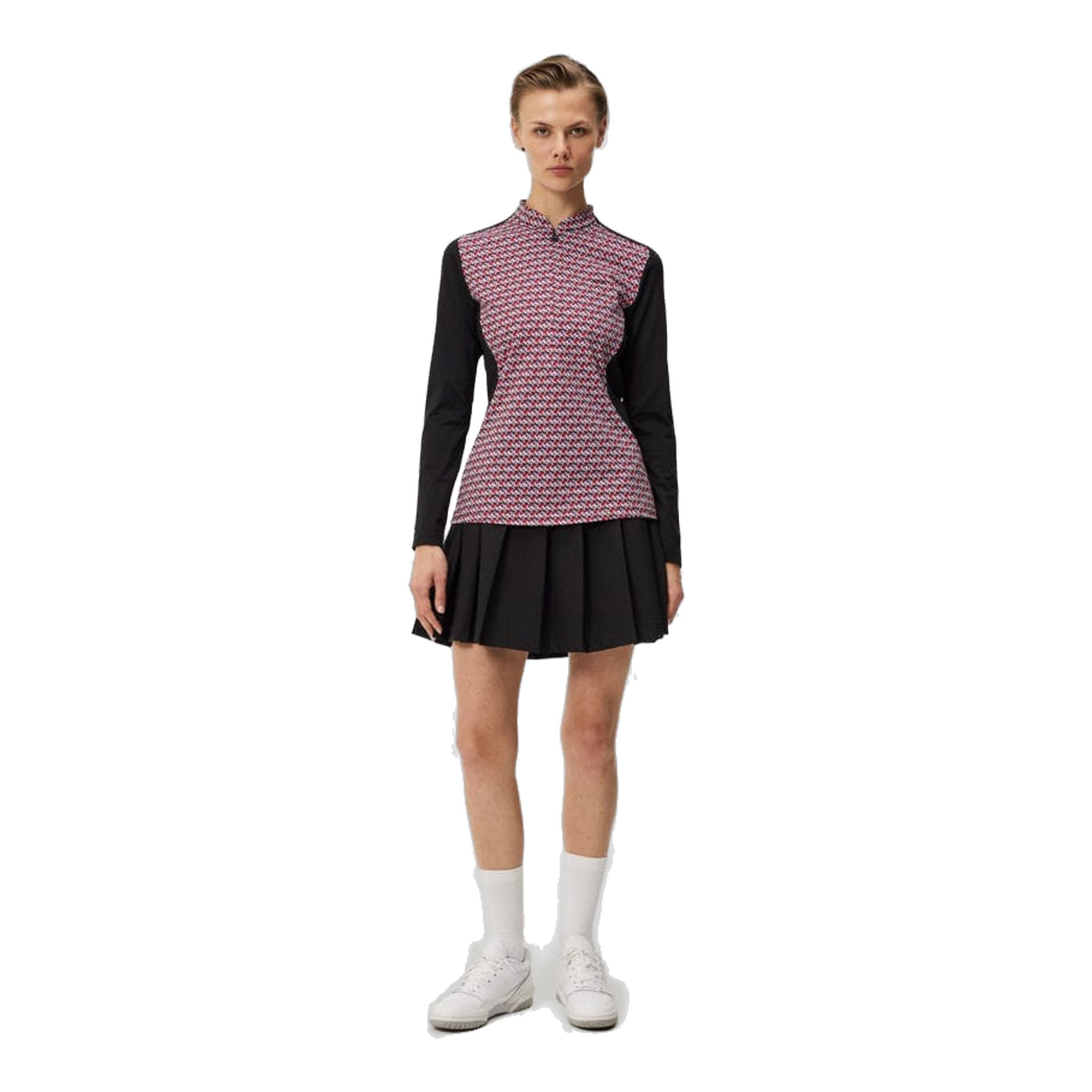 J. Lindeberg Marilyn Half Zip Mid Layer Donna Nero Donna