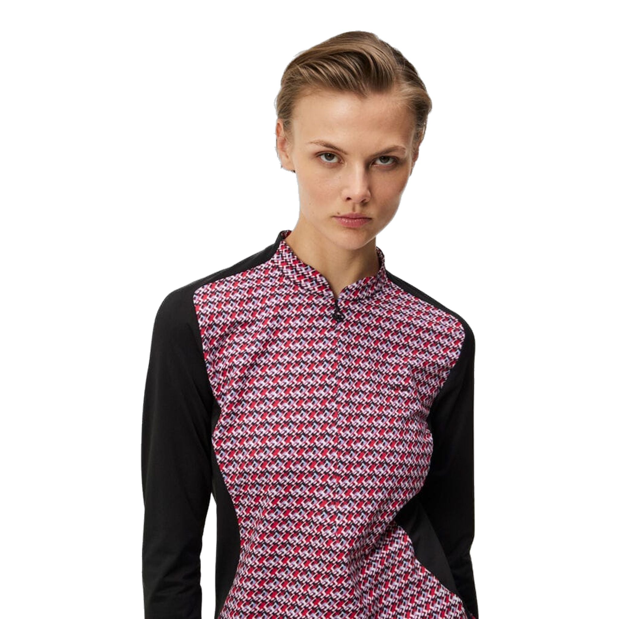 J. Lindeberg Marilyn Half Zip Mid Layer Donna Nero Donna