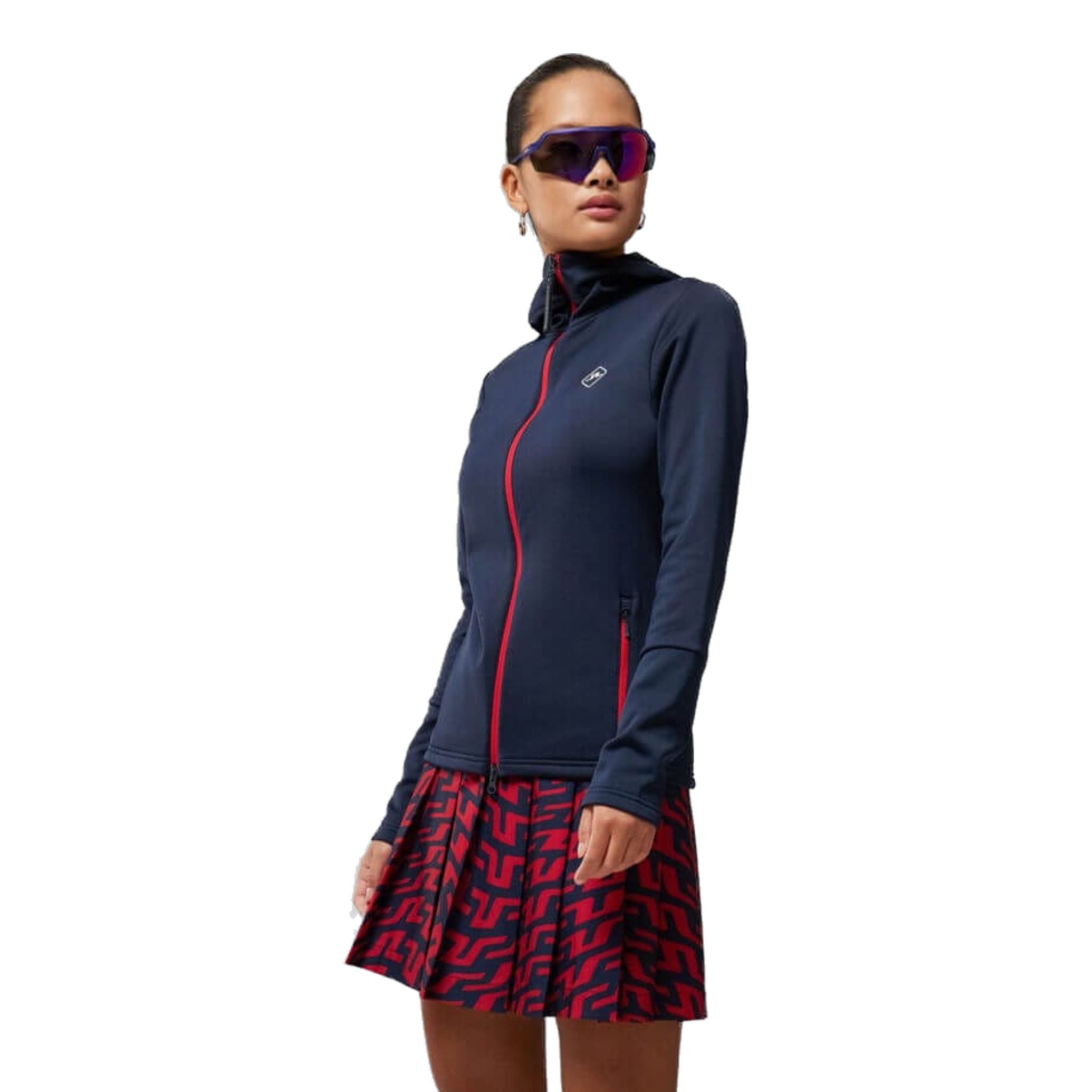 Maglione da golf J. Lindeberg Aerial Hood da donna