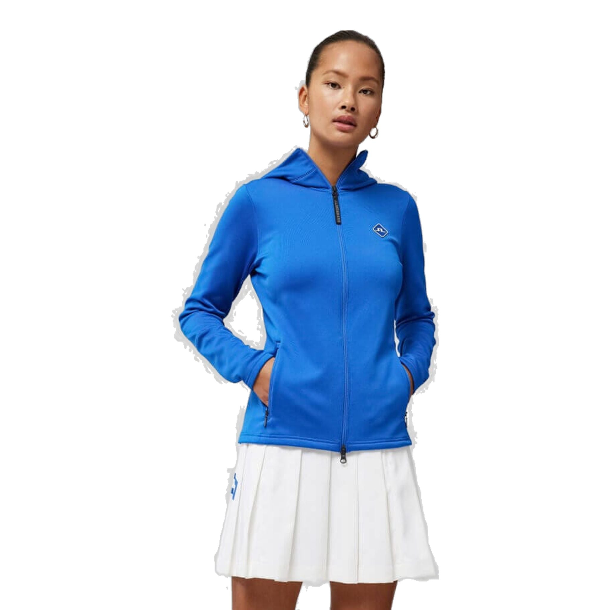 J. Lindeberg Aerial Hood Golf Maglione Blu Nautico Donna Donna