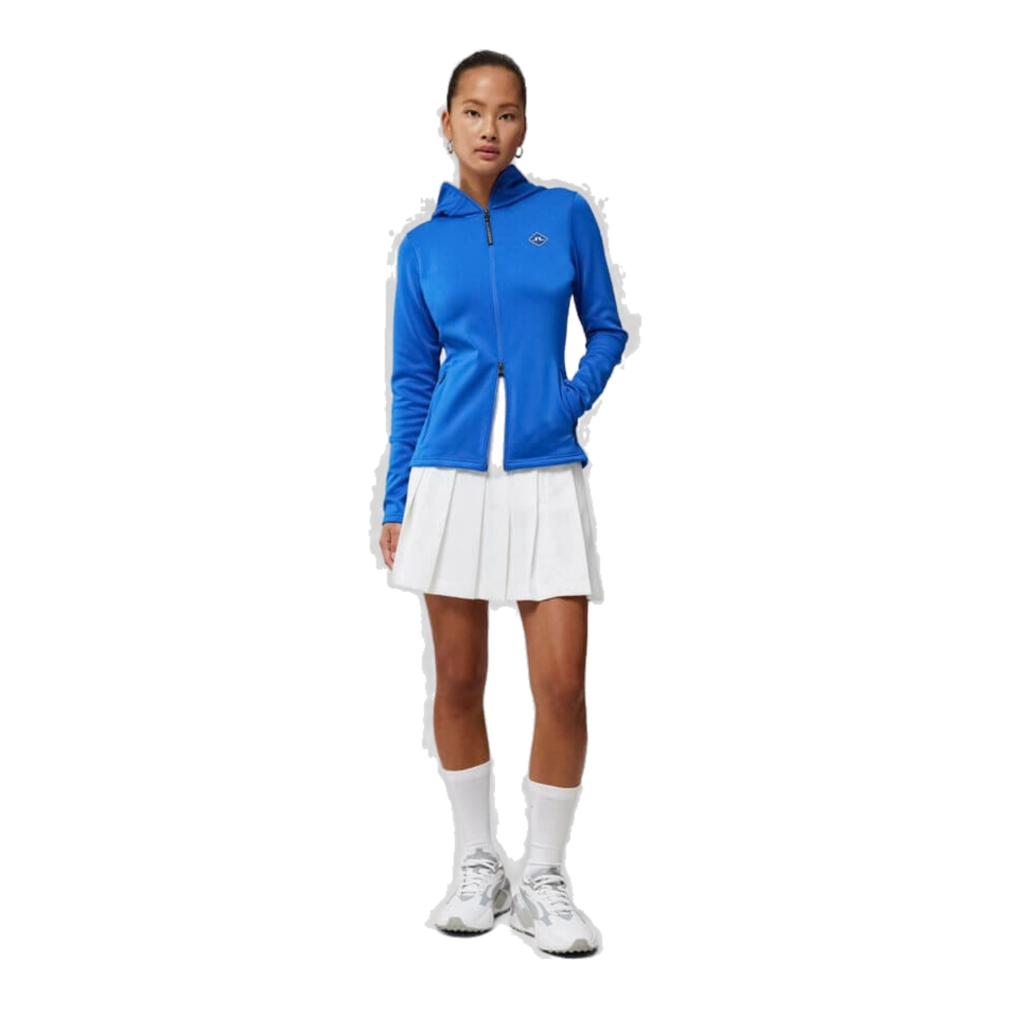 J. Lindeberg Aerial Hood Golf Maglione Blu Nautico Donna Donna
