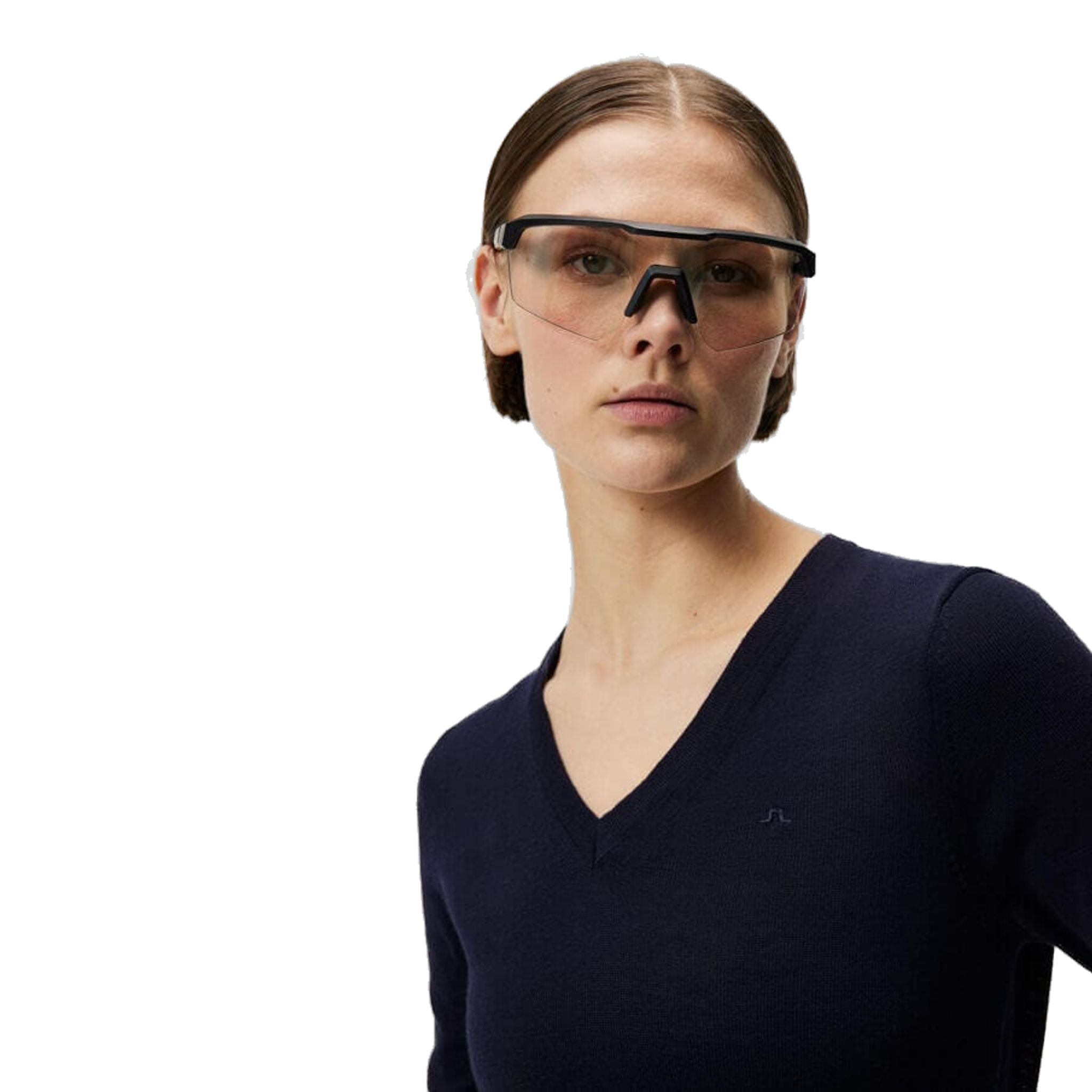 Maglione lavorato a maglia J. Lindeberg Amaya blu navy da donna