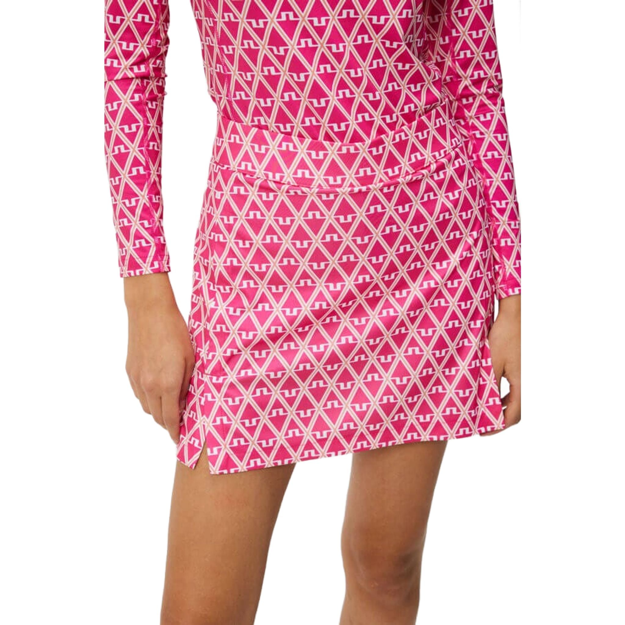 Gonna a stampa media Amelie di J. Lindeberg da donna